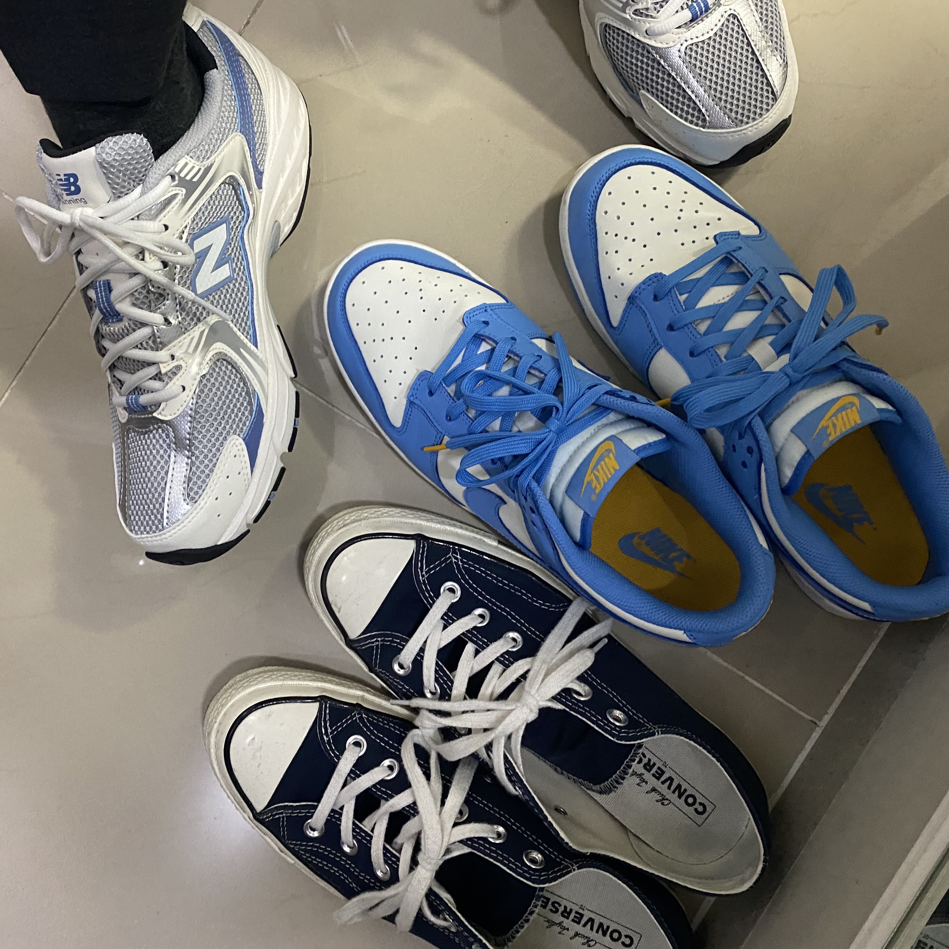 New Balance 530 Steel Blue, (W) Nike Dunk Low Coast 착용 스타일