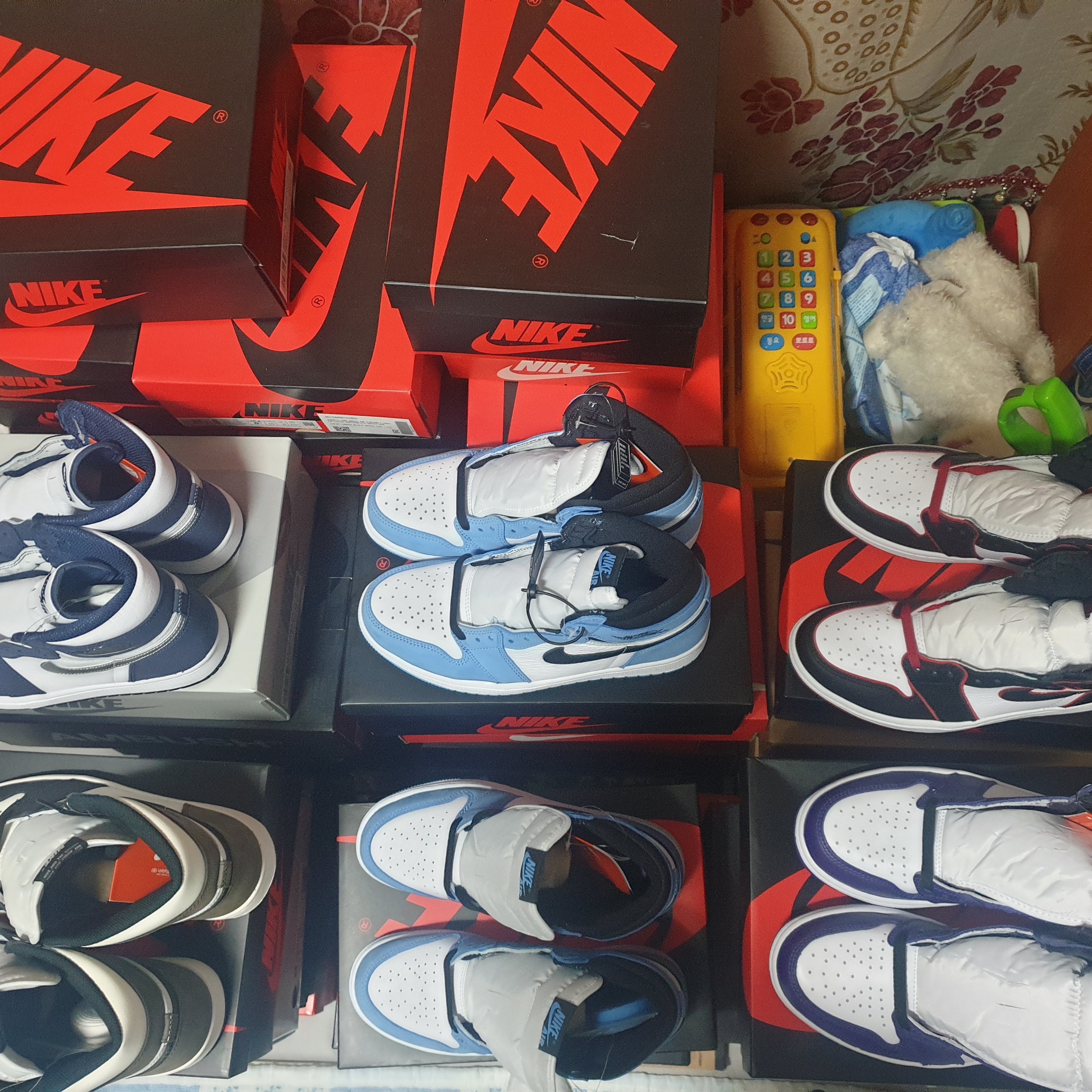 Jordan 1 Retro High OG University Blue, (GS) Jordan 1 Retro High OG University Blue 착용 스타일
