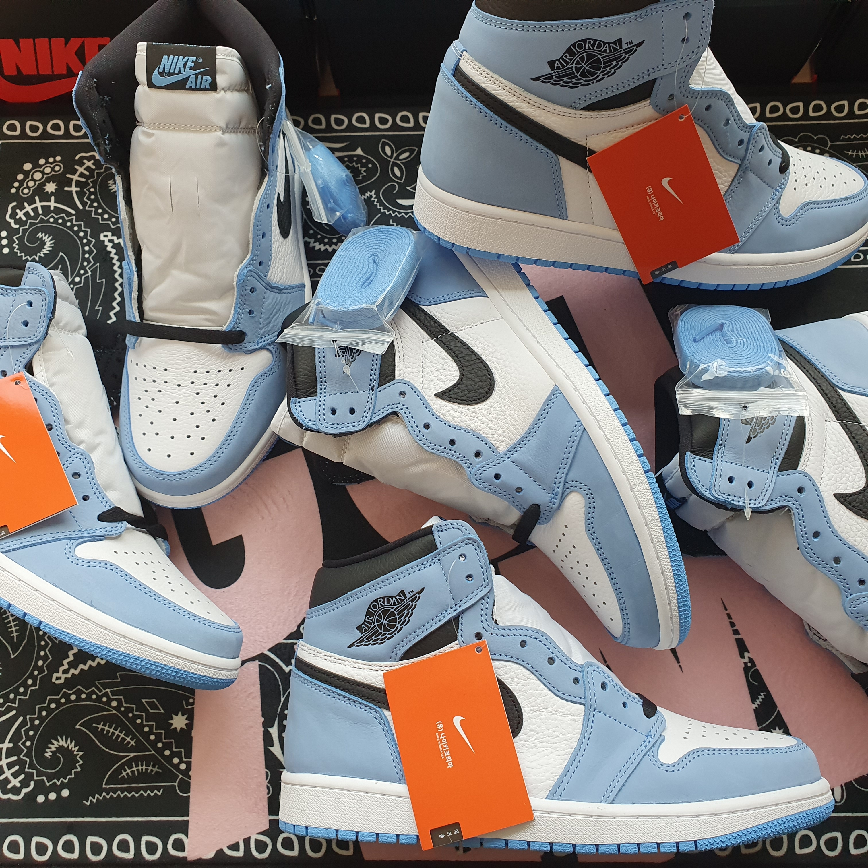 Jordan 1 Retro High OG University Blue 착용 스타일
