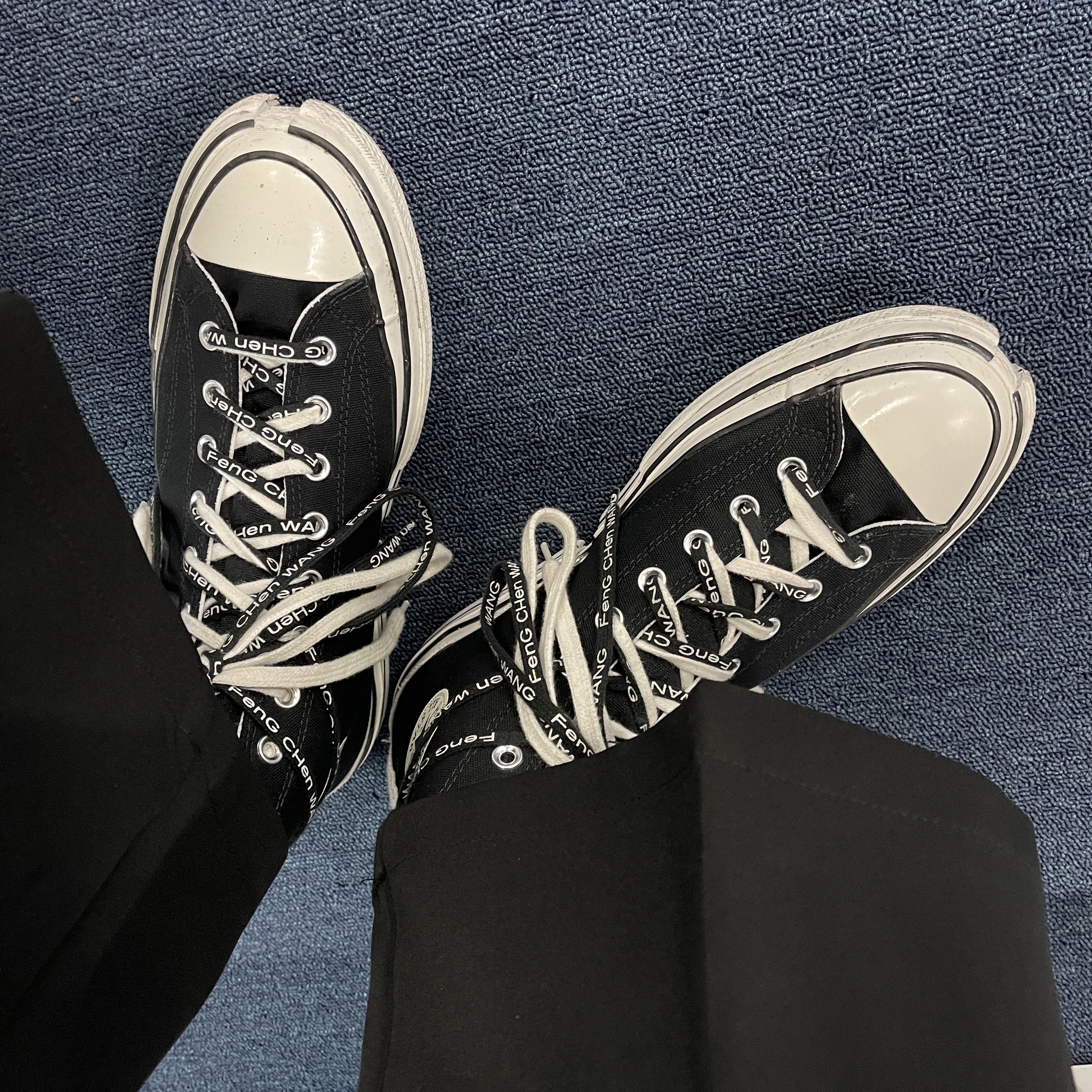 Converse x Feng Chen Wang Chuck 70 2-in-1 Natural Ivory Black 착용 스타일 - 3