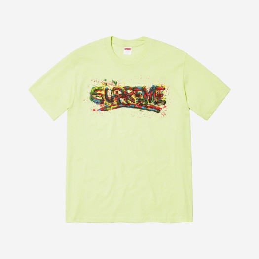 슈프림 페인트 로고 티셔츠 페일 민트 - 20SS