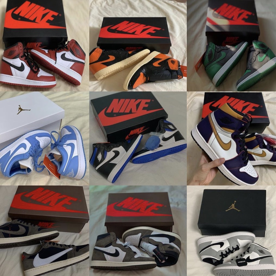 Jordan 1 Retro High Shattered Backboard 3.0, (GS) Jordan 1 Retro High OG Pine Green Black 착용 스타일