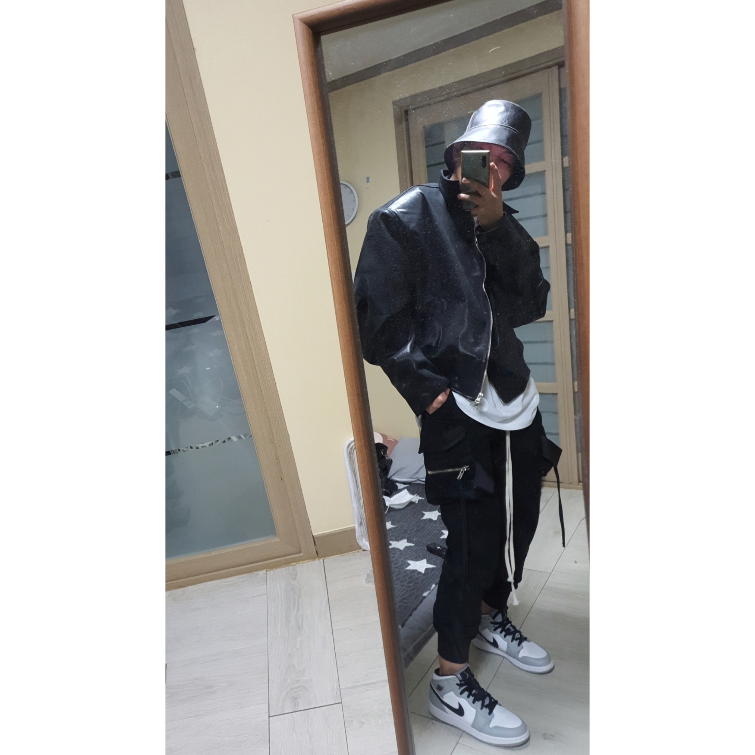 (GS) Jordan 1 Mid Light Smoke Grey 착용 스타일