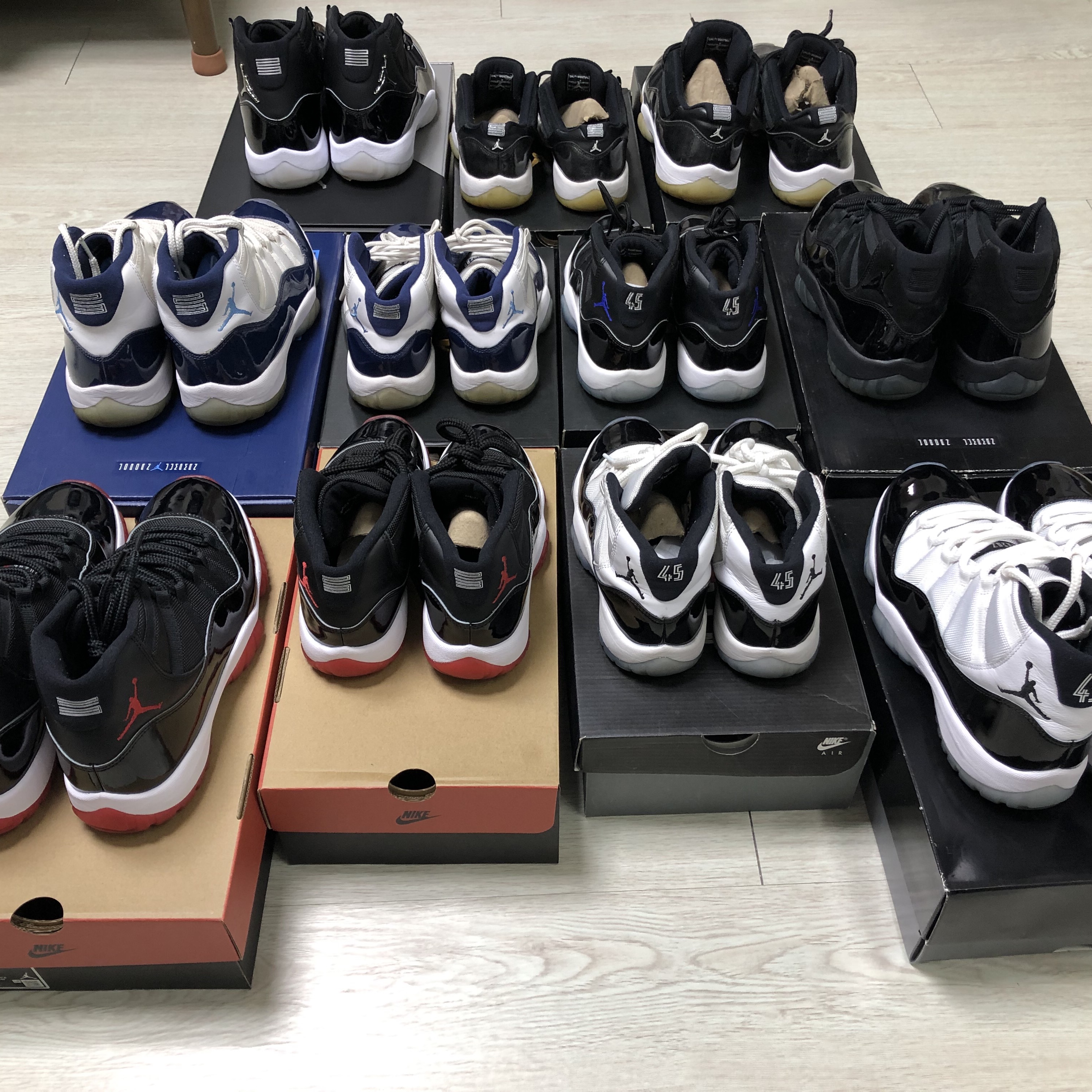 Jordan 11 Retro Bred 2019, Jordan 11 Retro Concord 2018 착용 스타일 - 1