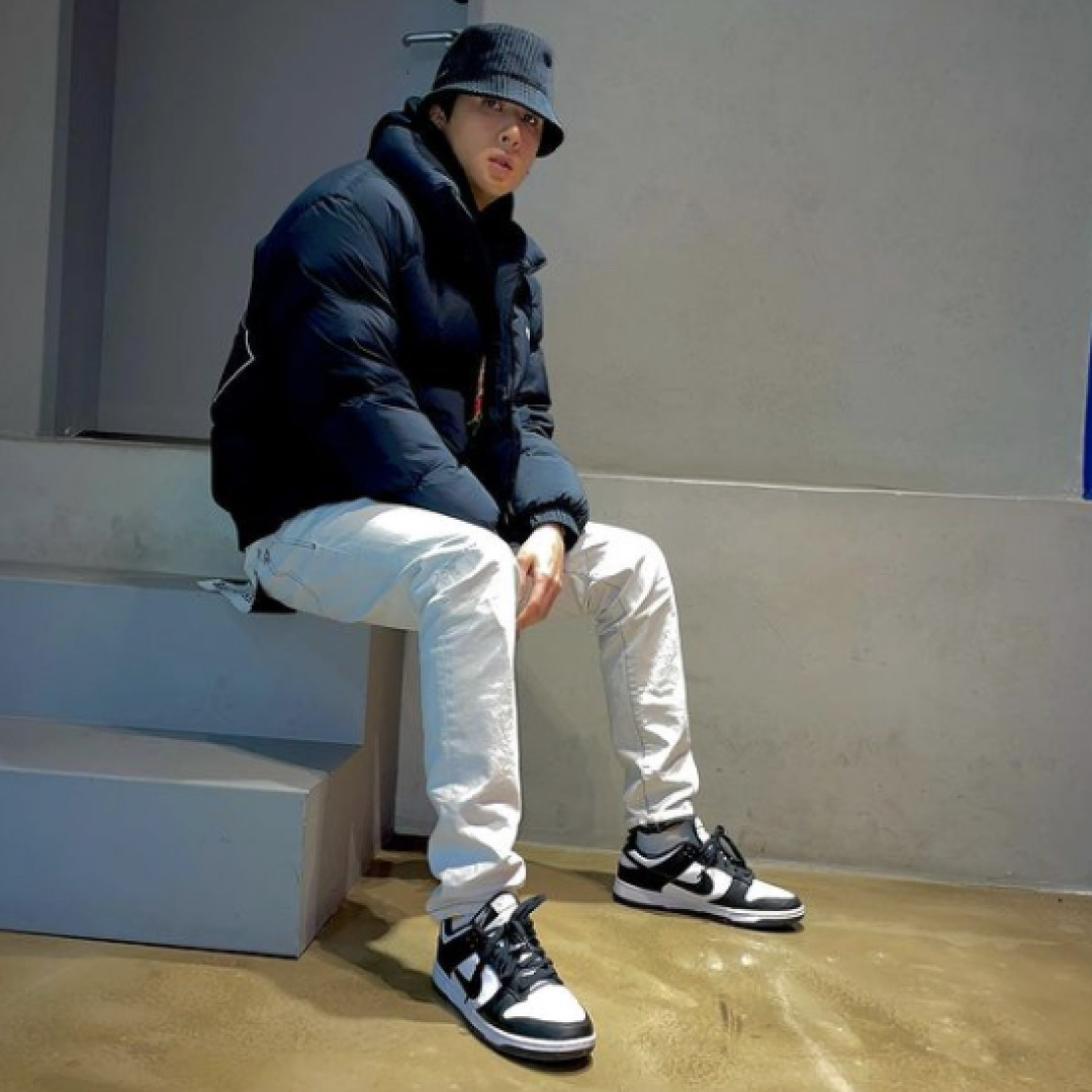 Nike Dunk Low Retro Black, (W) Nike Dunk Low Black 착용 스타일 - 2