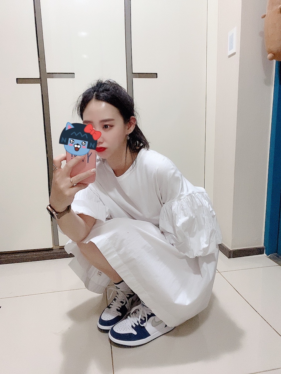 Jordan 1 Retro High OG CO.JP Midnight Navy 착용 스타일 - 2