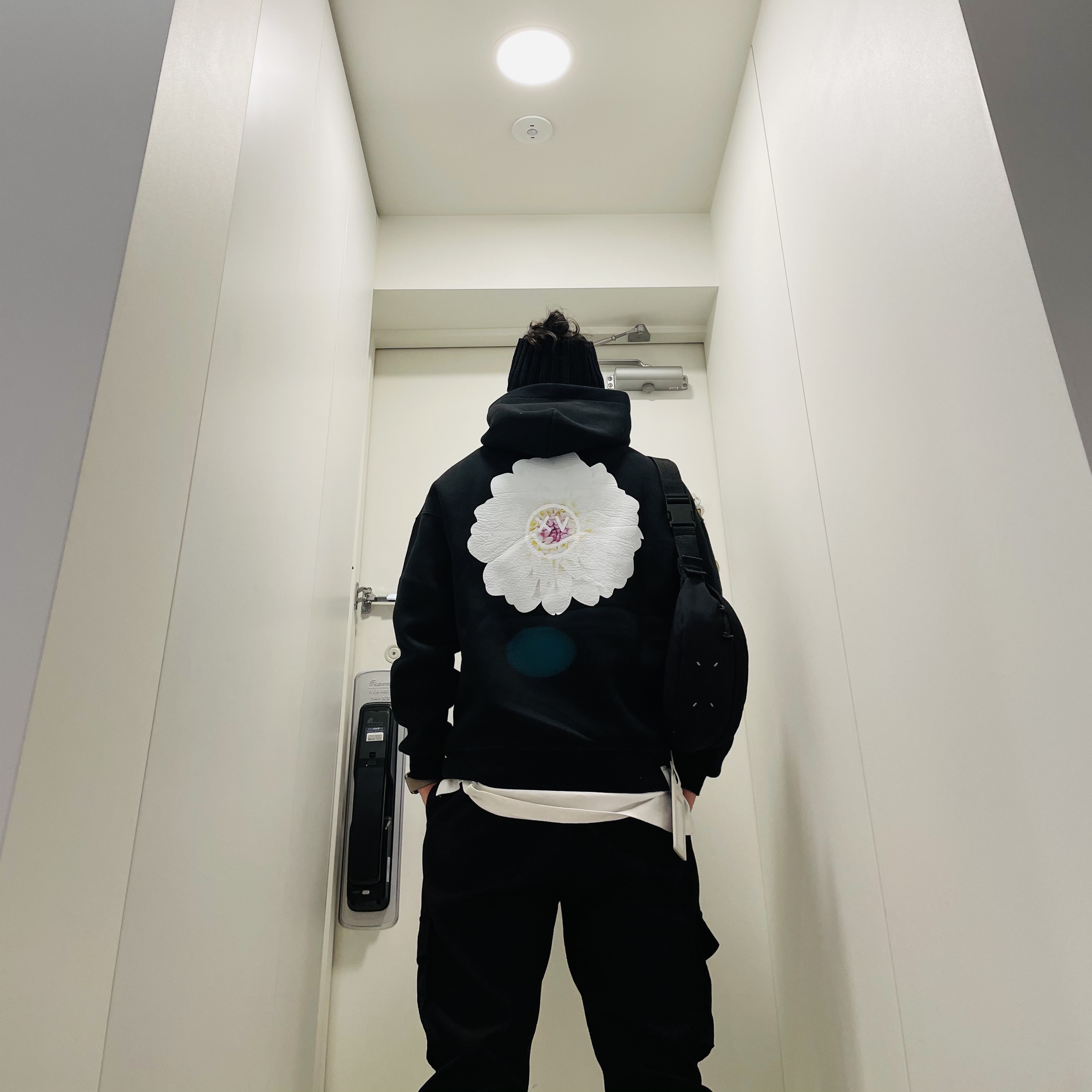 Nike x Sacai VaporWaffle Black White 착용 스타일 - 4