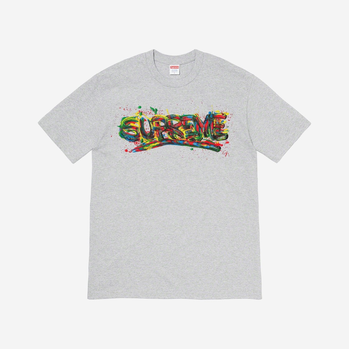 Supreme Paint Logo T-Shirt Heather Grey - 20SS 상세 이미지 1