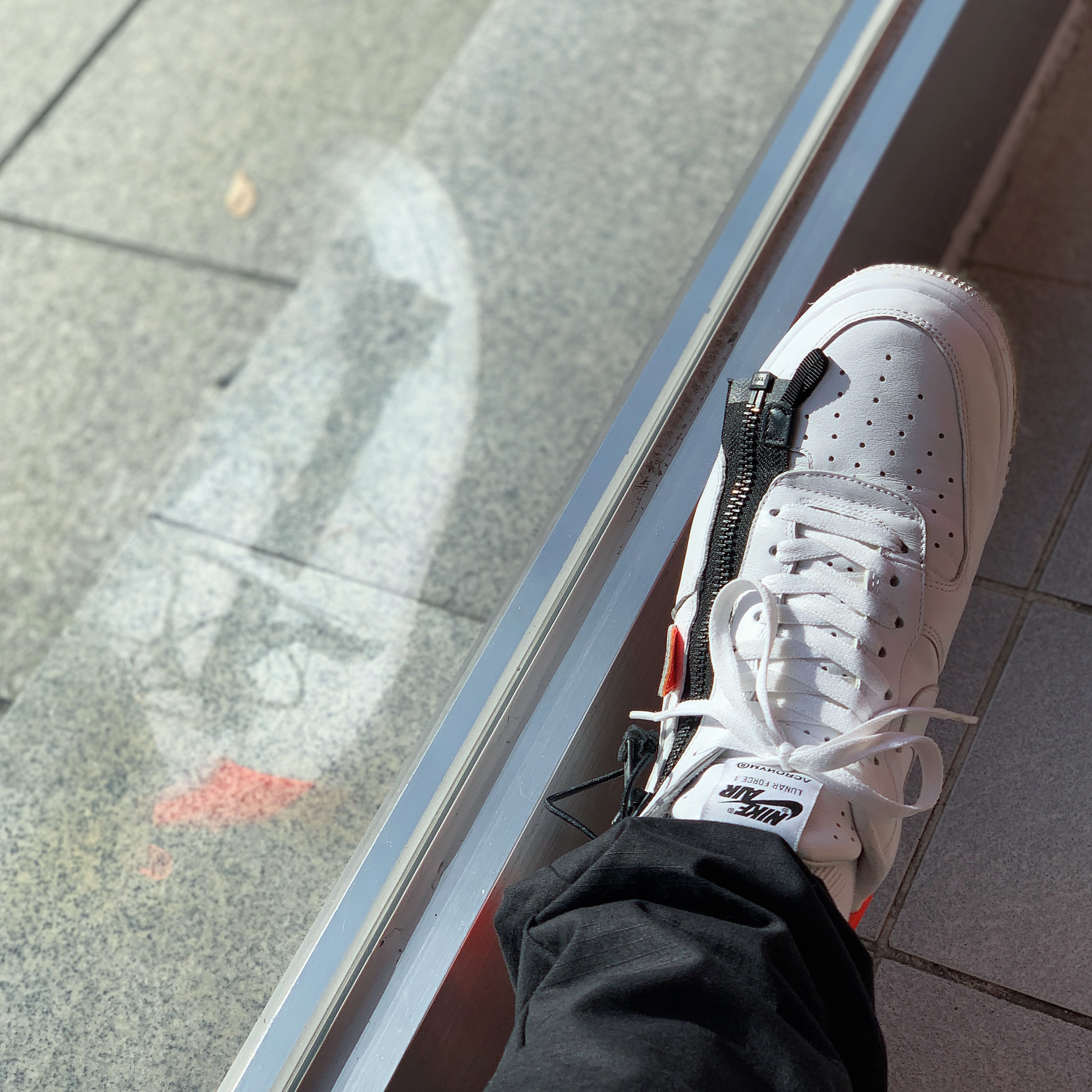 Nike x Acronym Lunar Force 1 SP Zip Bright Crimson 착용 스타일