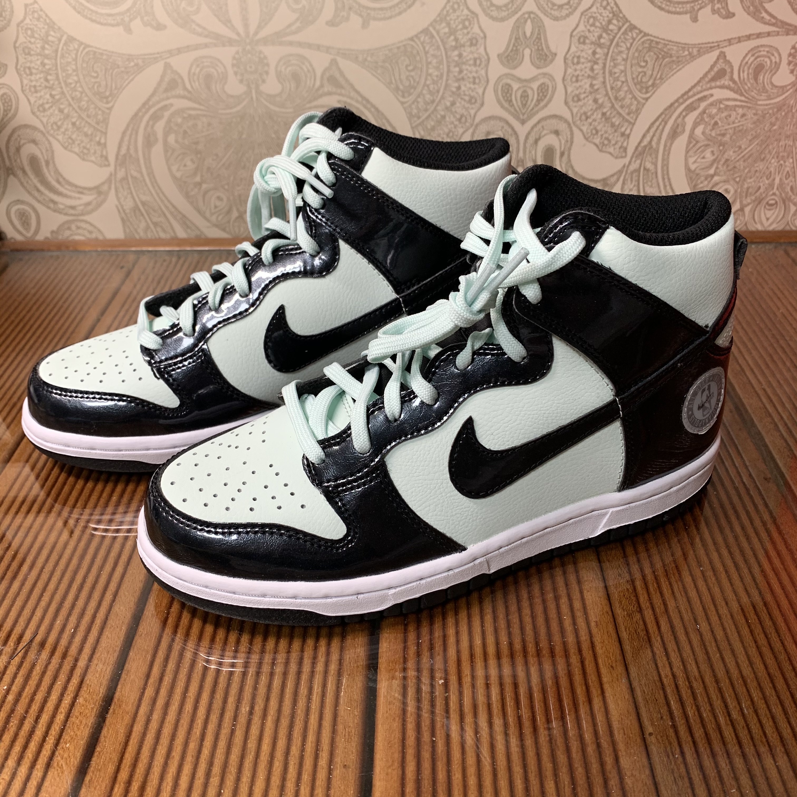 (GS) Nike Dunk High Barely Green, Nike Dunk High Barely Green 착용 스타일 - 1