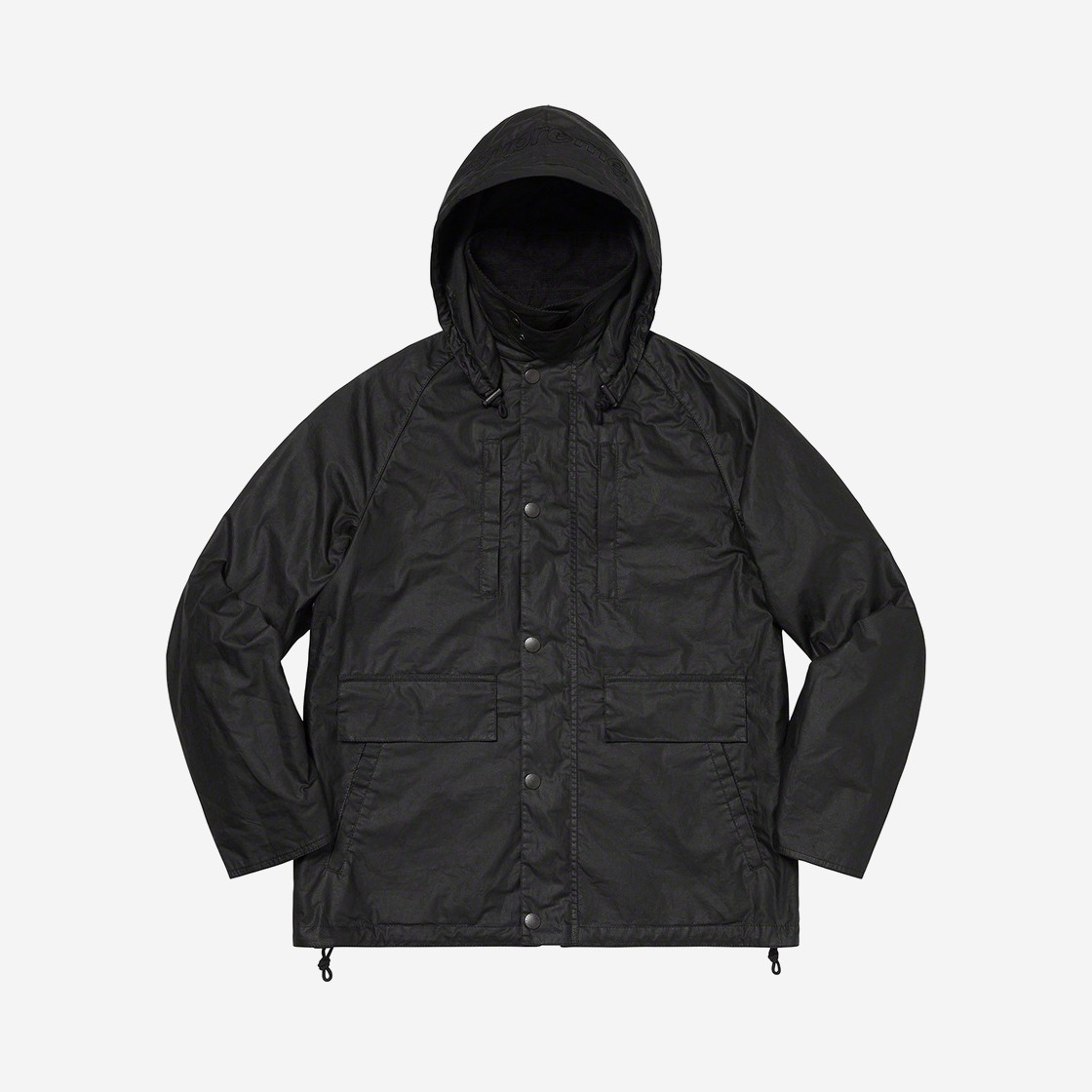 Supreme x Barbour Lightweight Waxed Cotton Field Jacket Black - 20SS 상세 이미지 2