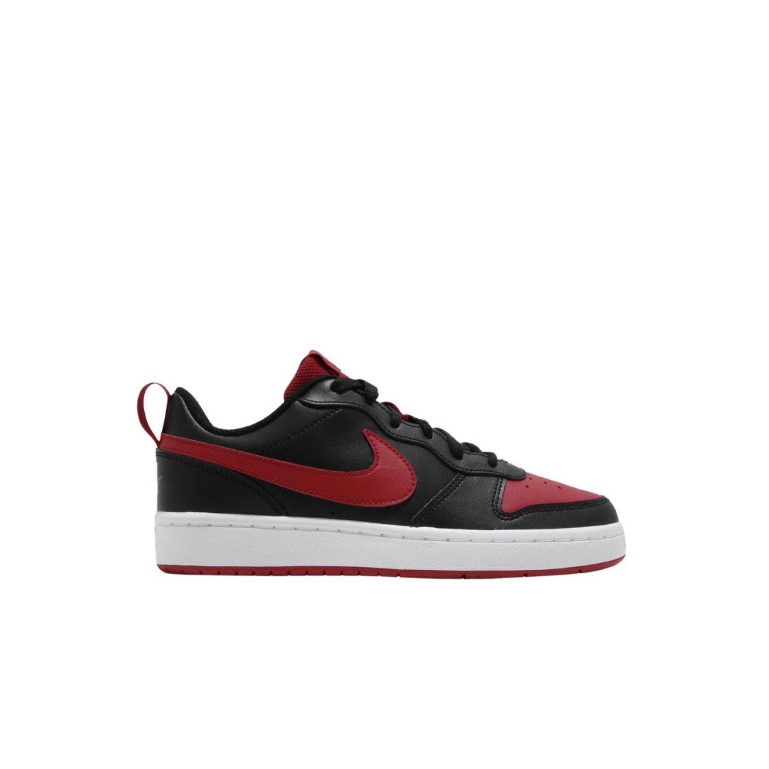 (GS) 나이키 코트 버로우 로우 2 블랙 유니버시티 레드((GS) Nike Court Borough Low 2 Black University Red )
