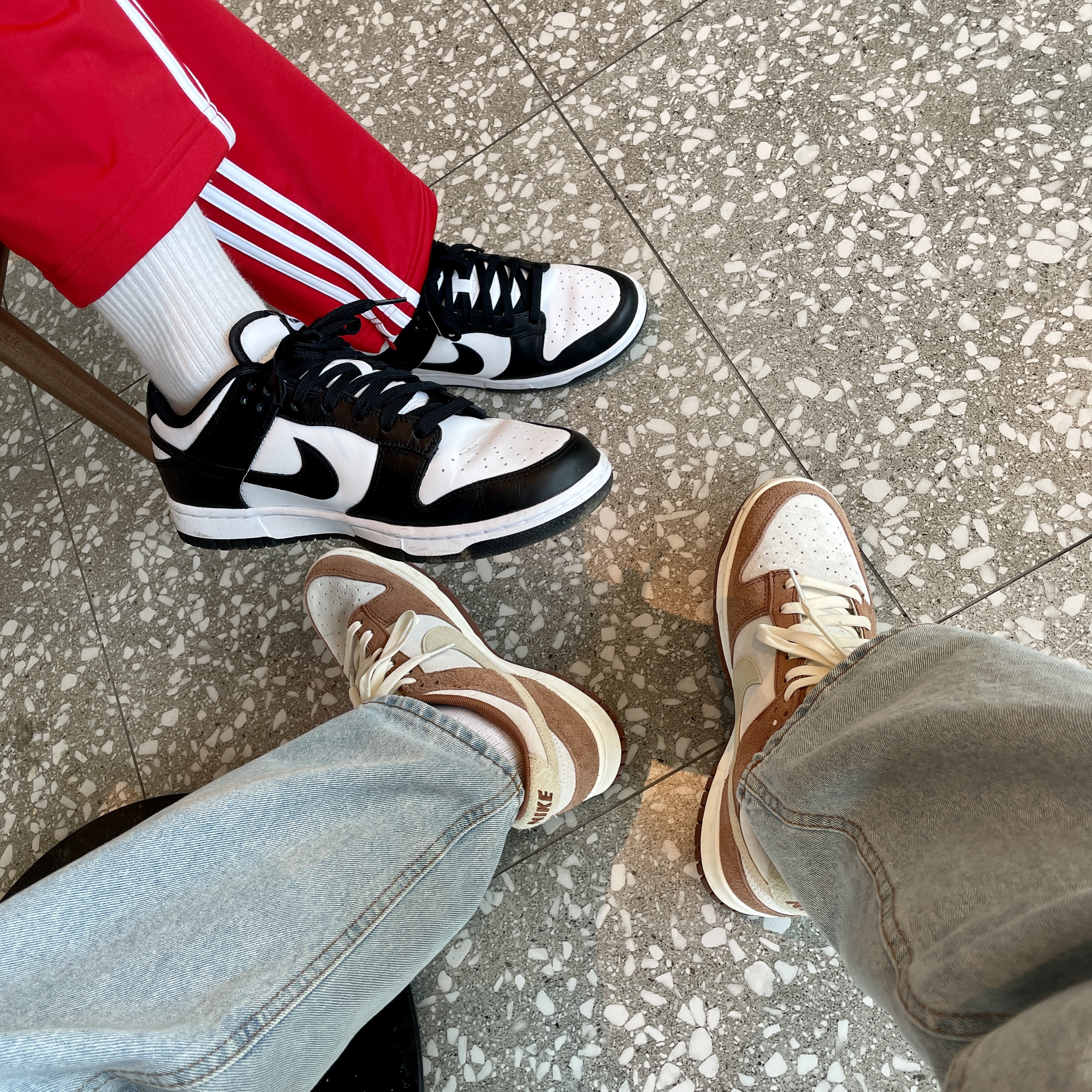 Nike Dunk Low Pro Premium Medium Curry, Nike Dunk Low Retro Black 착용 스타일