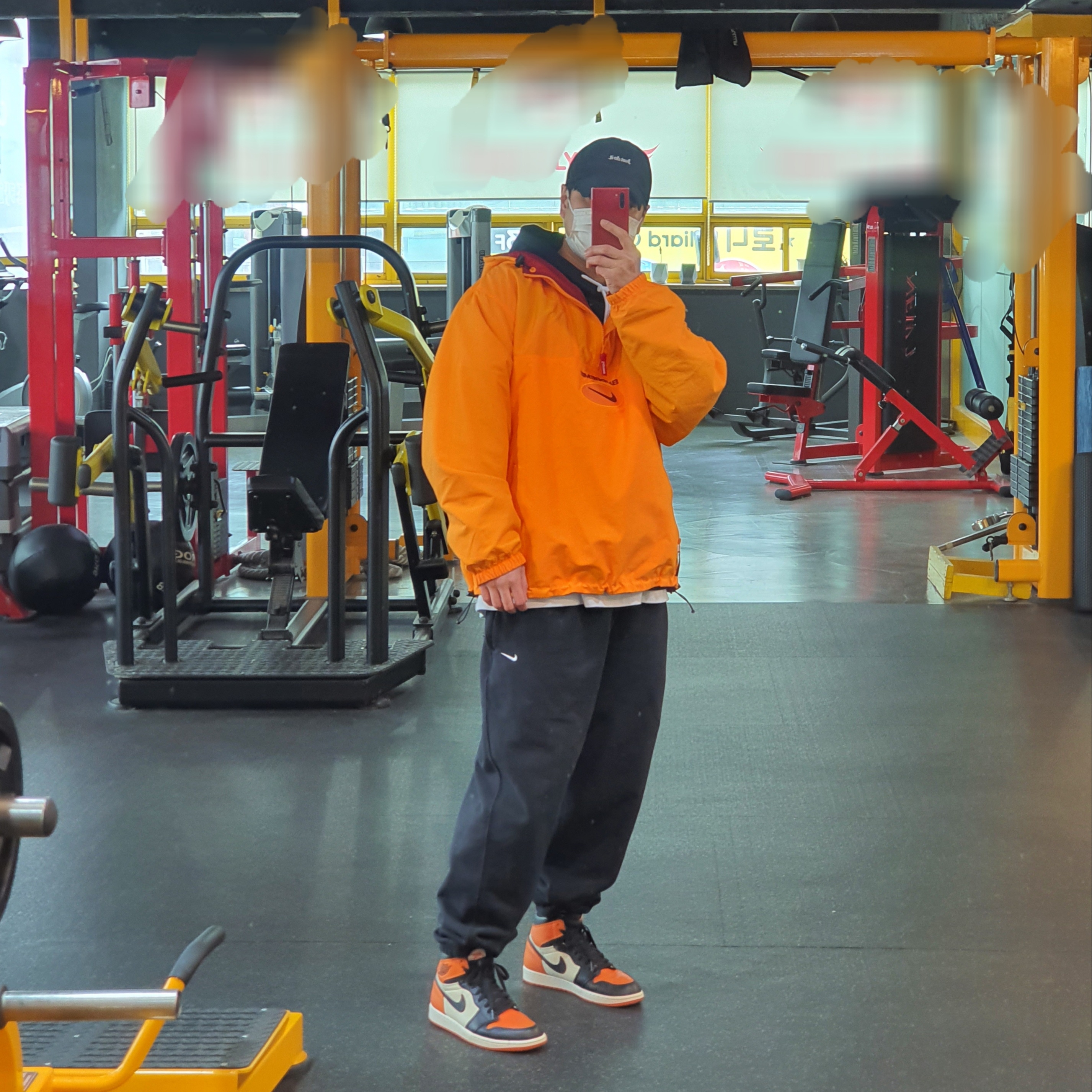 Supreme x Nike Jewel Reversible Ripstop Anorak Orange - 20FW, Nike NRG Solo Swoosh Fleece Pants Black White - Asia 착용 스타일
