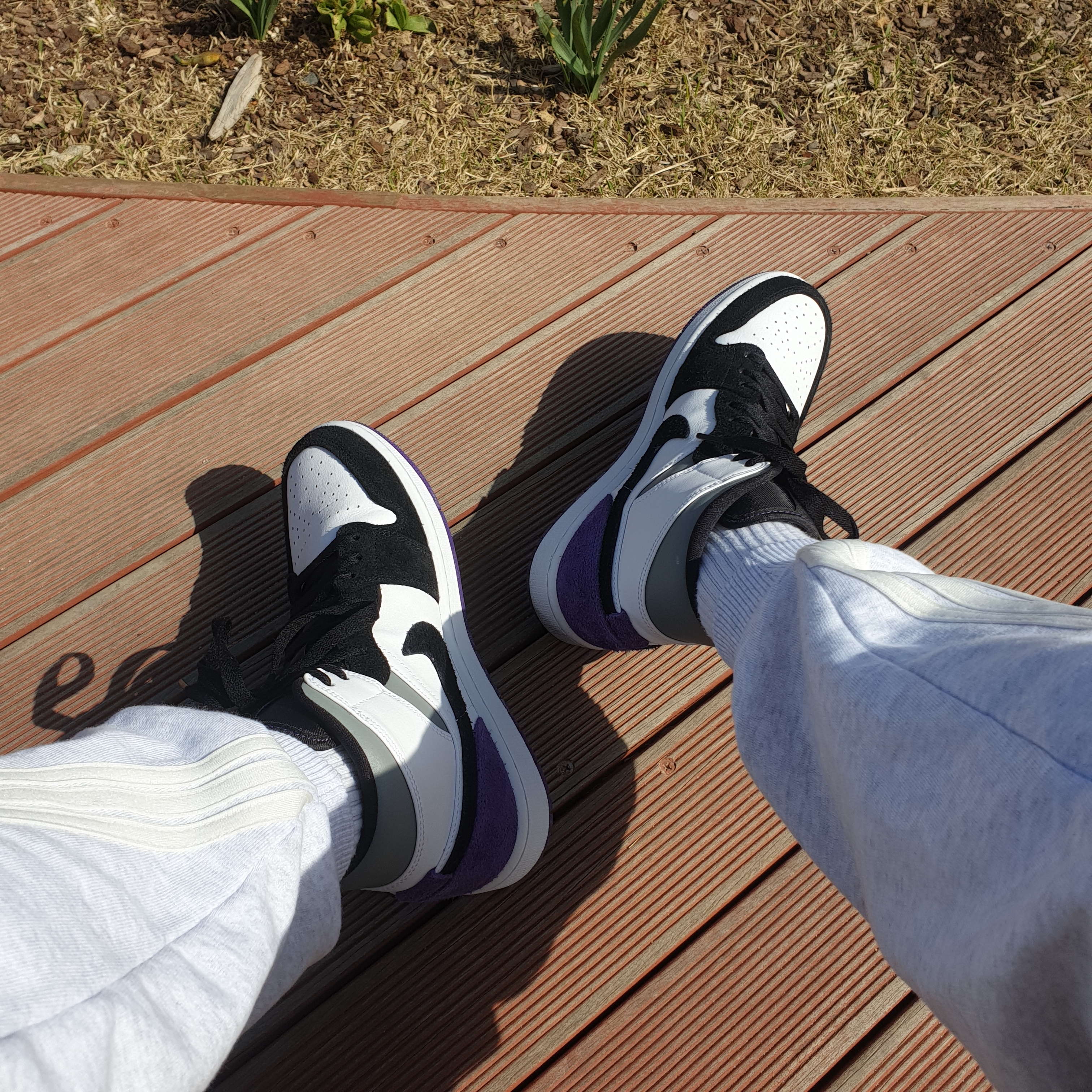 Jordan 1 Mid SE Court Purple 착용 스타일 - 1
