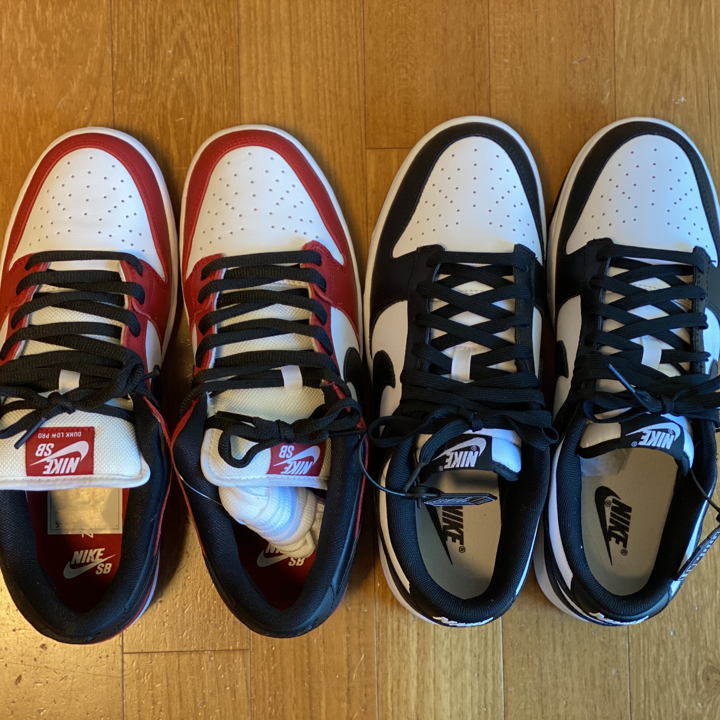 Nike SB Dunk Low Pro Chicago, Nike Dunk Low Retro Black 착용 스타일