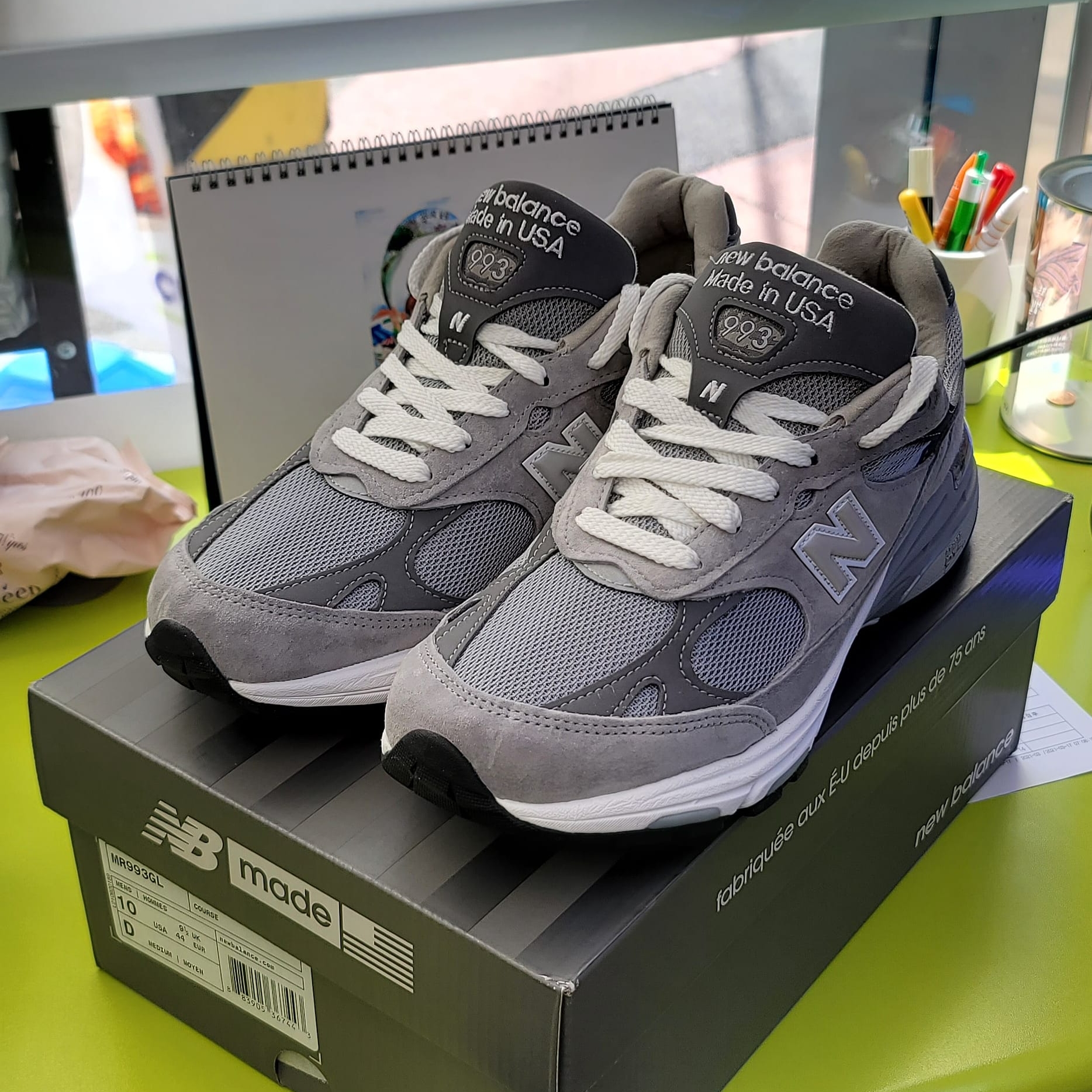 New Balance 993 Made in USA Grey - D Standard 착용 스타일