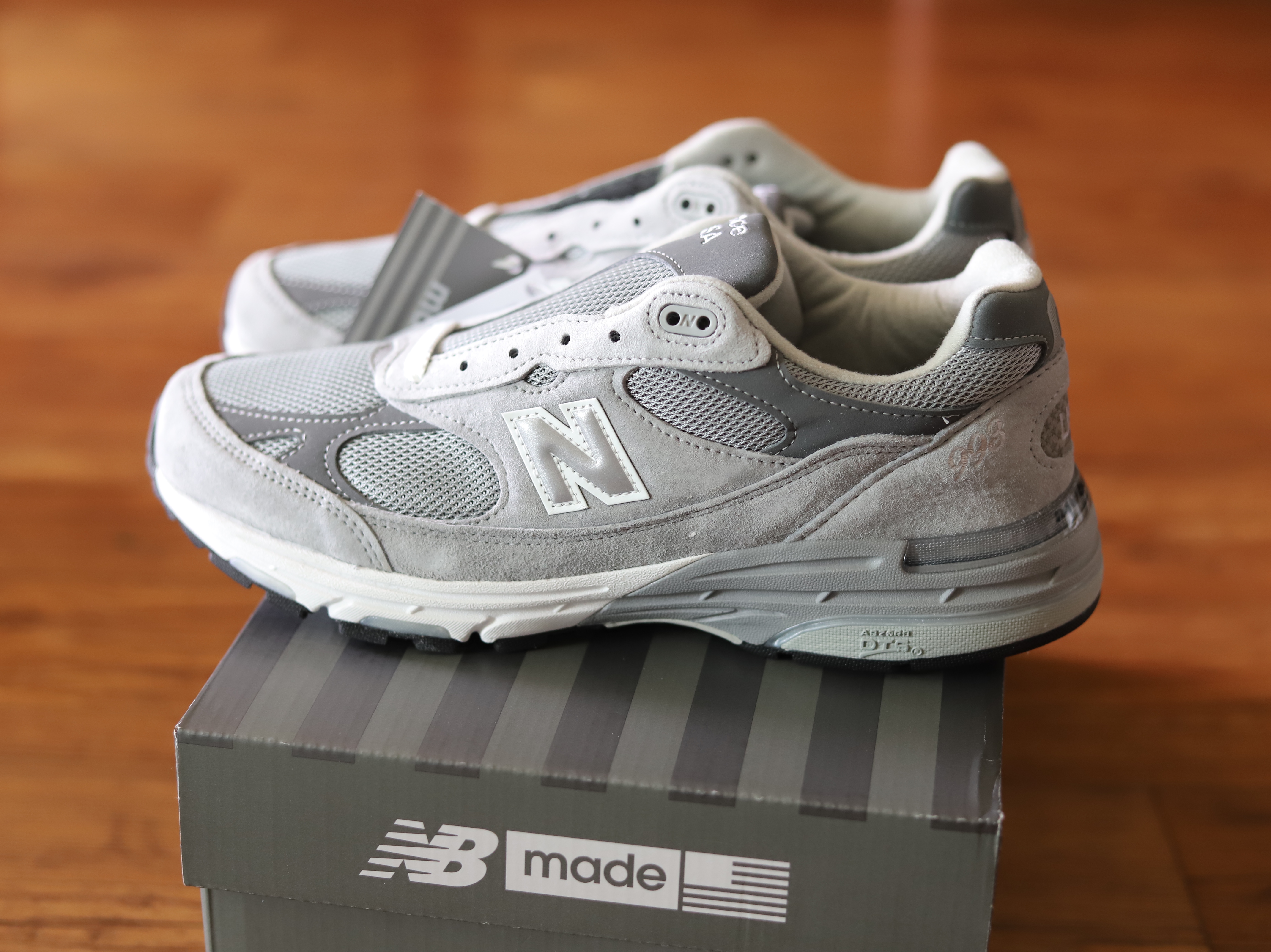New Balance 993 Made in USA Grey - D Standard 착용 스타일 - 2