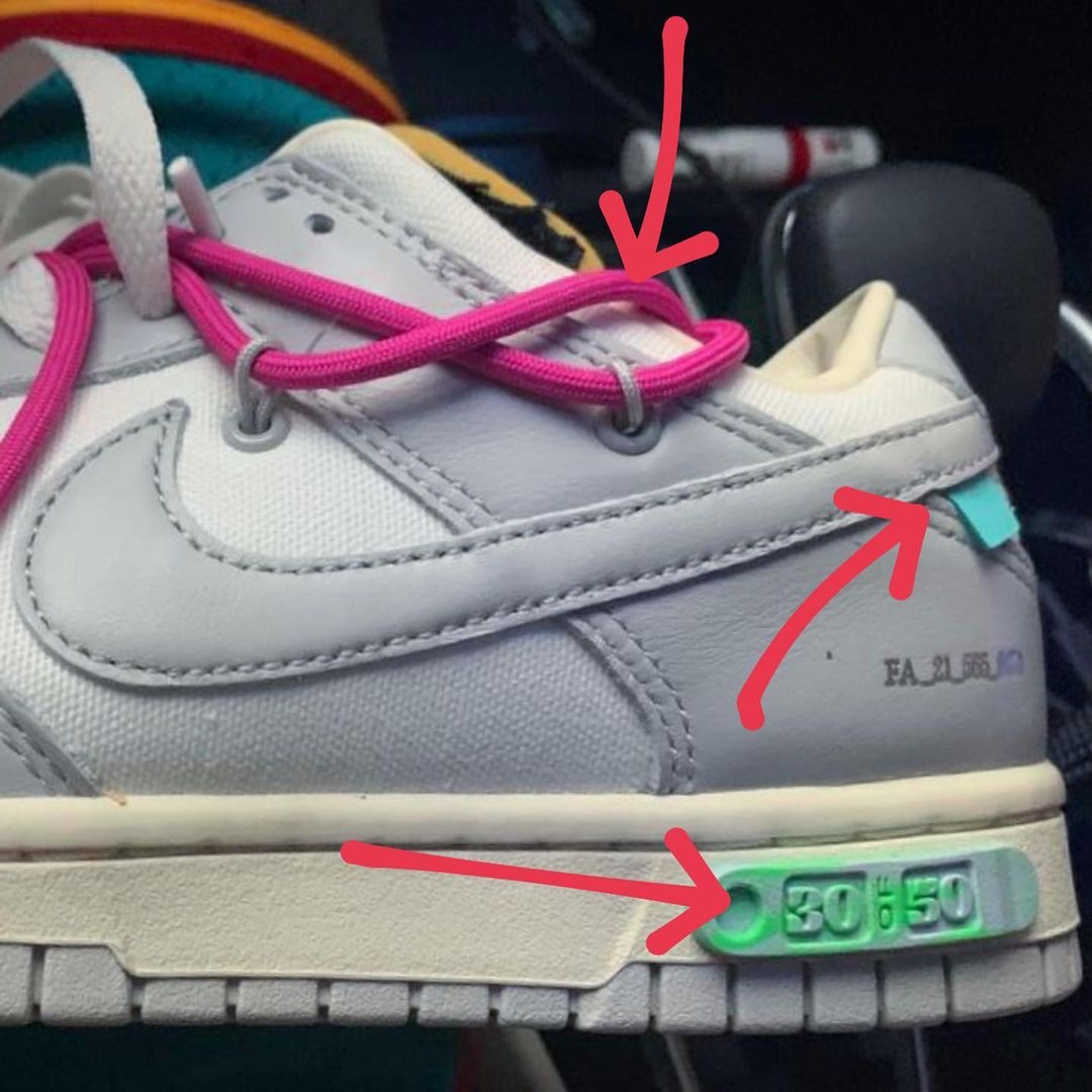 Nike x Off-White Dunk Low University Red, Nike x Off-White Dunk Low Pine Green 착용 스타일 - 3