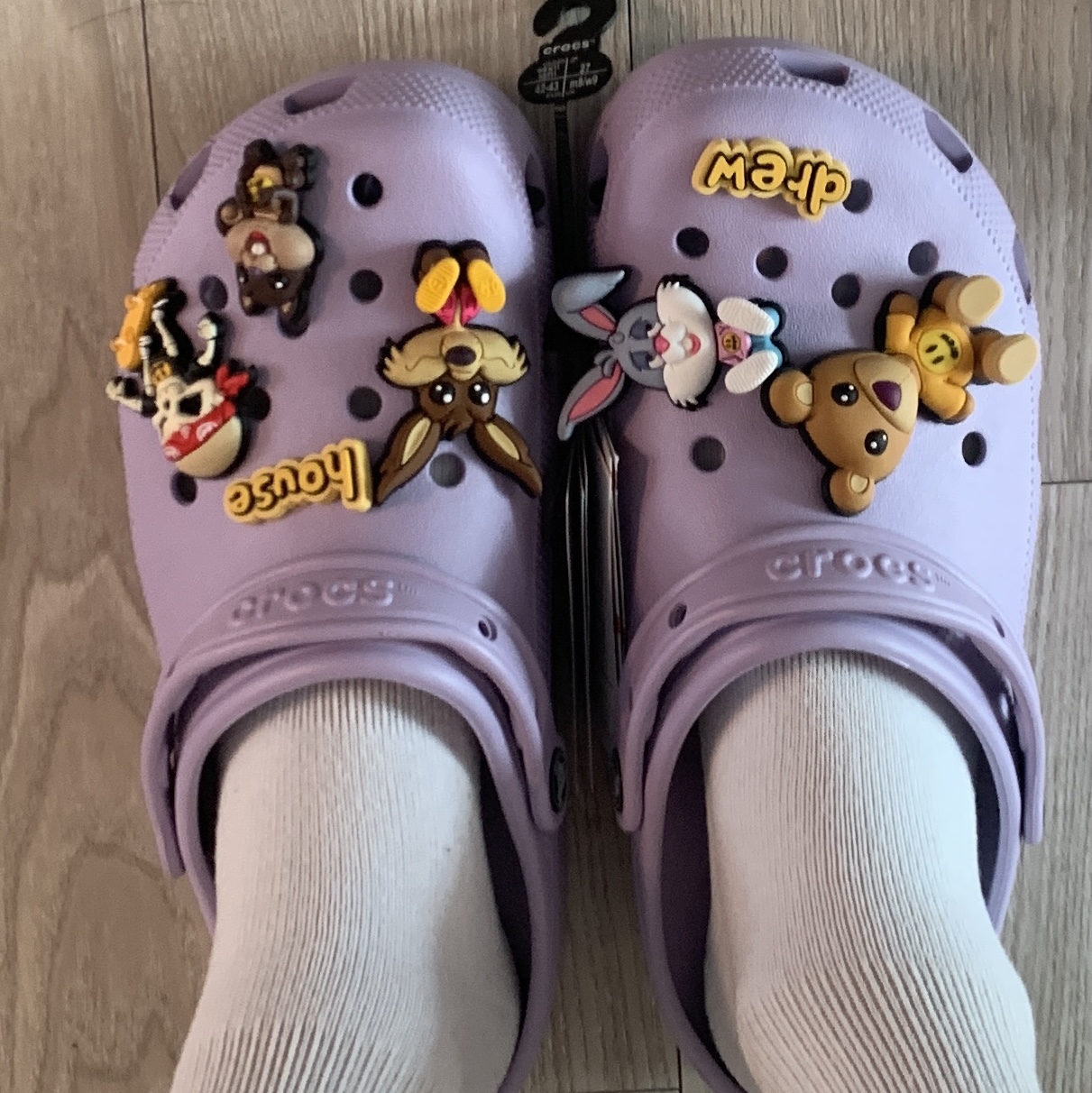 Crocs x Justin Bieber x Drew Classic Clog Lavender 착용 스타일