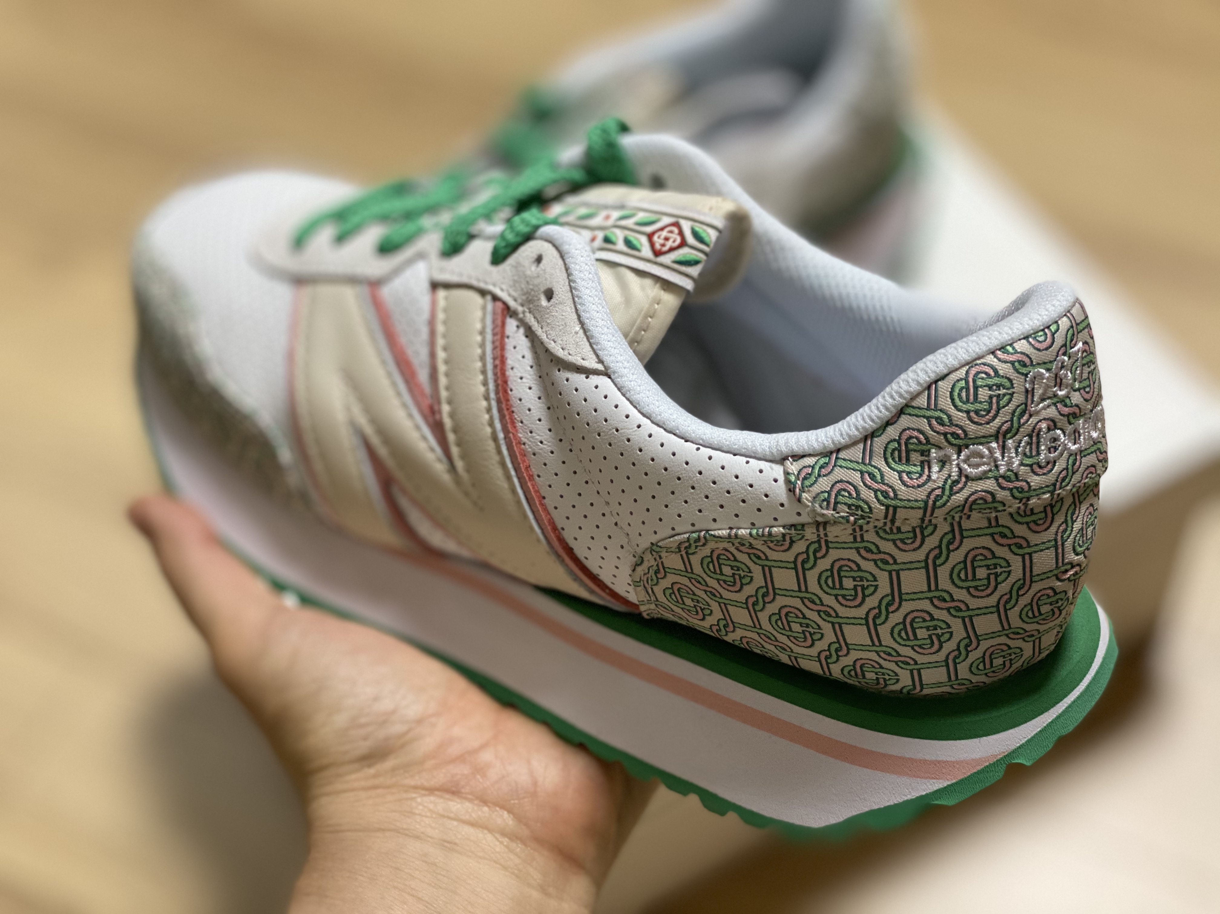 New Balance x Casablanca 237 Idealist Monogram White Green 착용 스타일 - 4