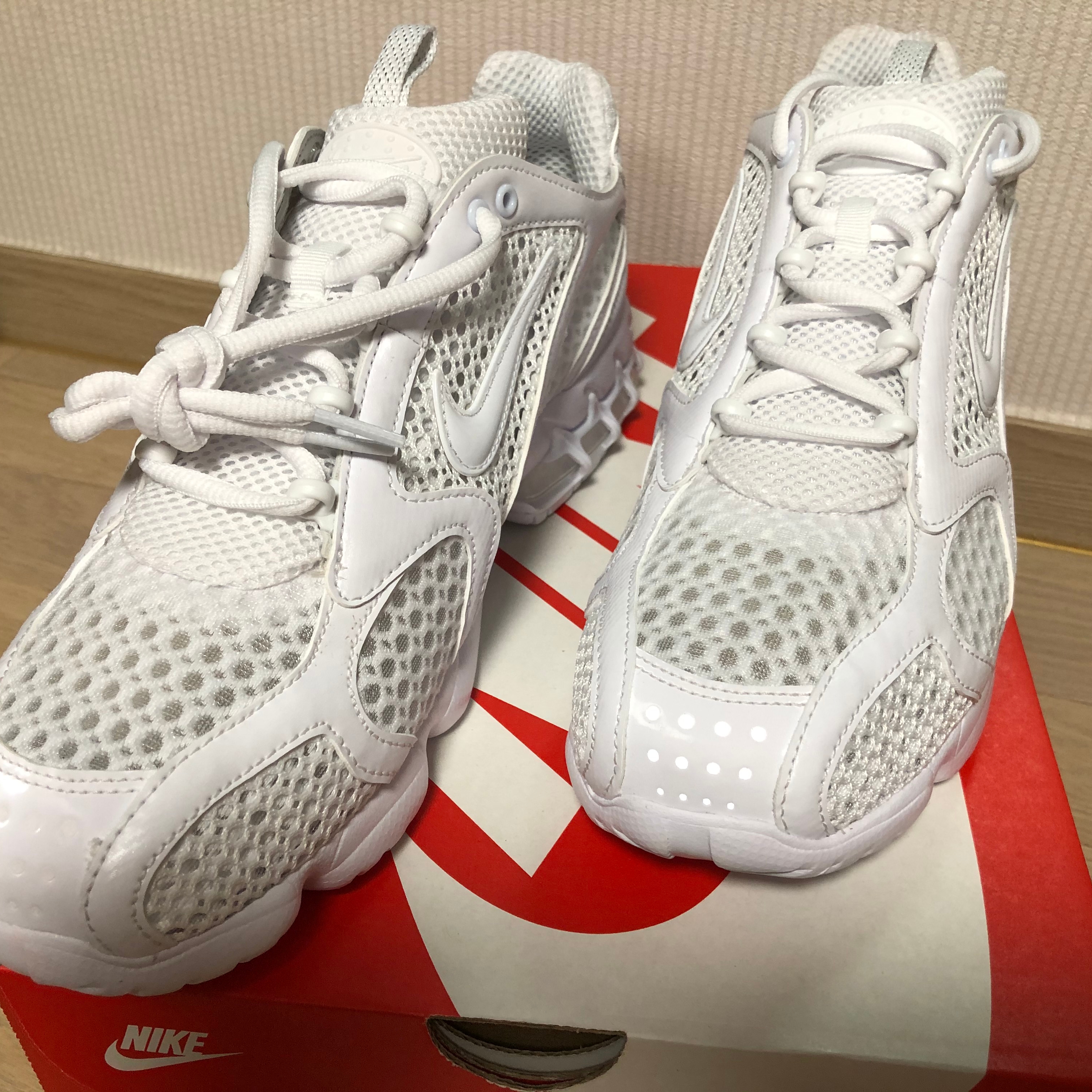 Nike Air Zoom Spiridon Cage 2 Triple White 착용 스타일