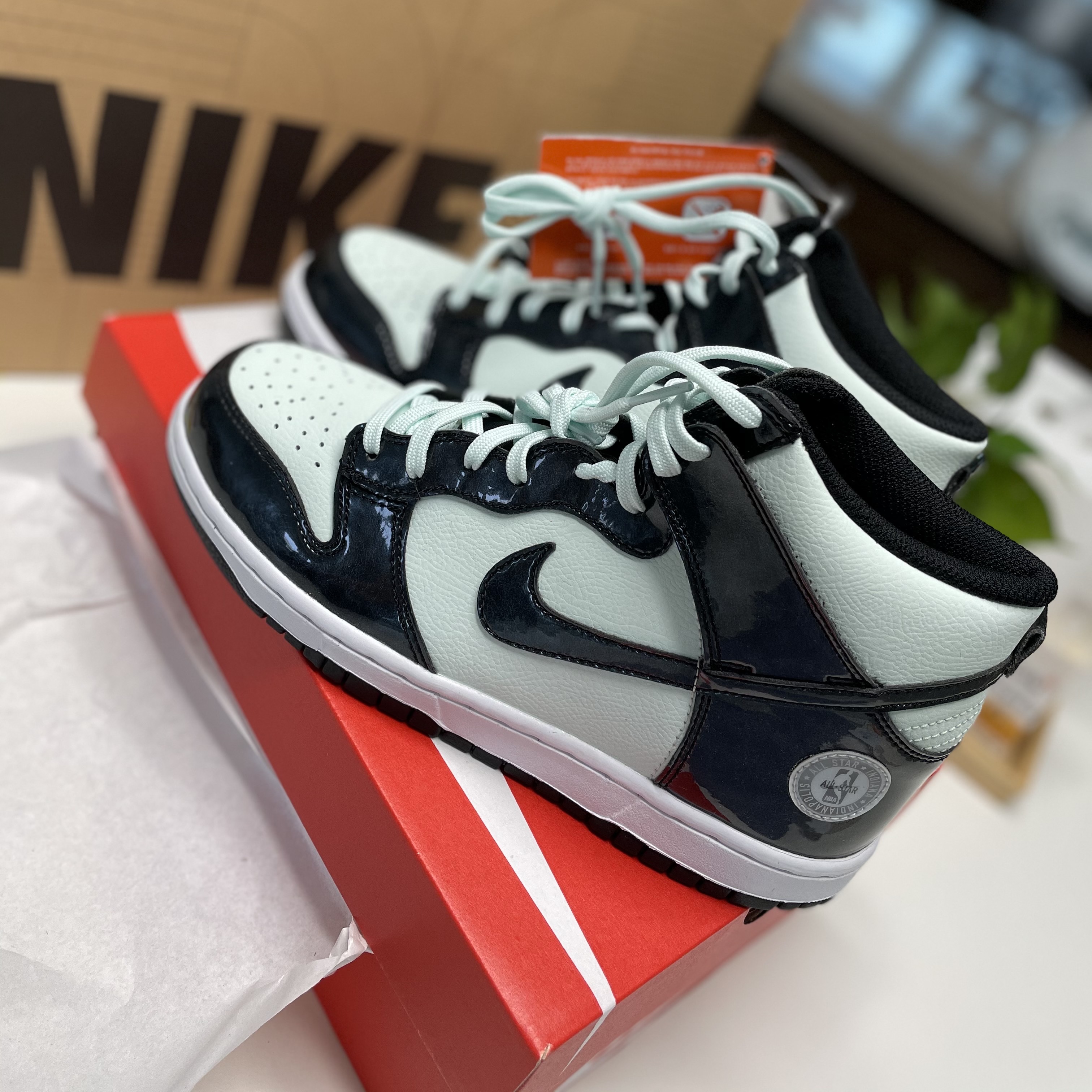 (GS) Nike Dunk High Barely Green 착용 스타일