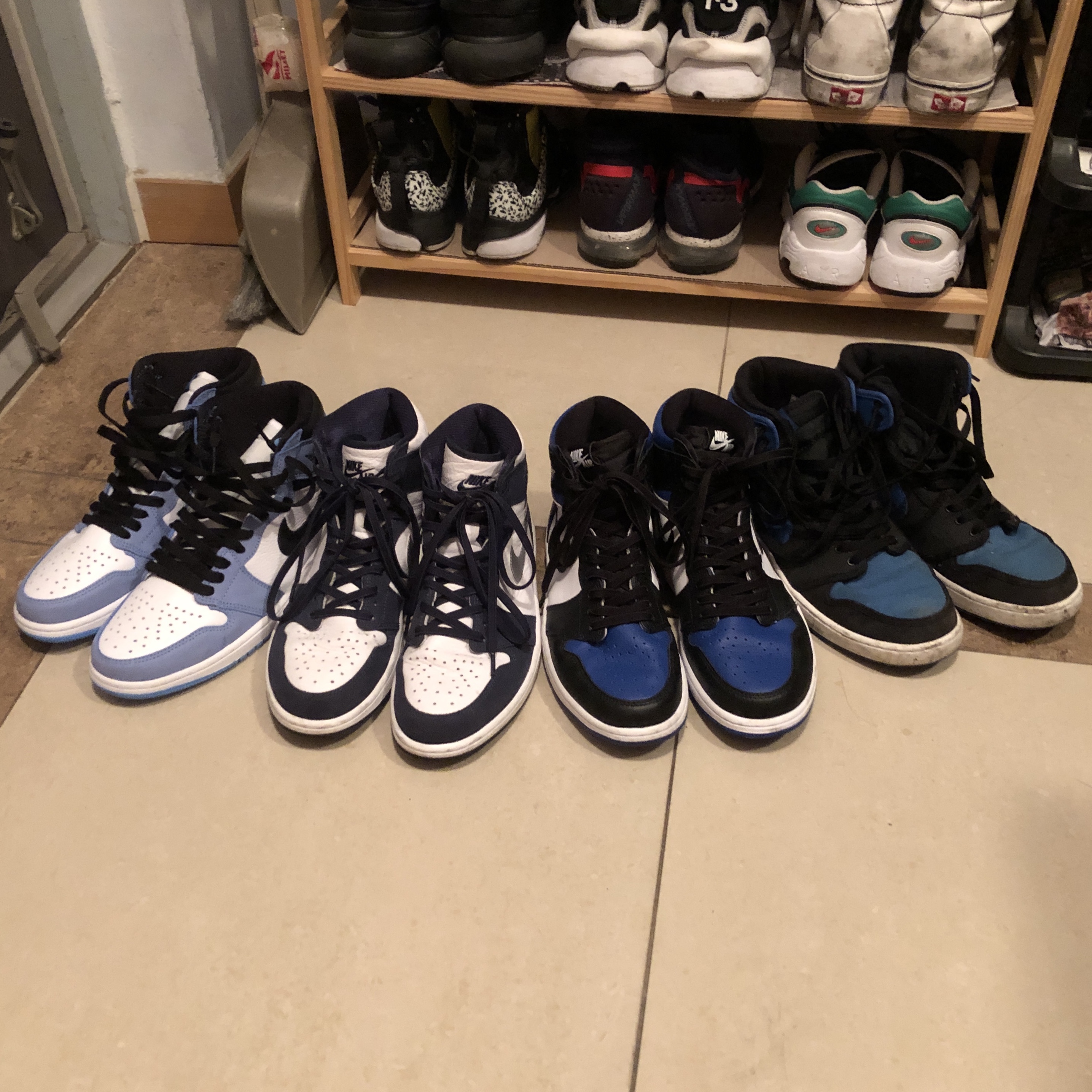 Jordan 1 Retro High OG University Blue, Jordan 1 Retro High OG CO.JP Midnight Navy 착용 스타일