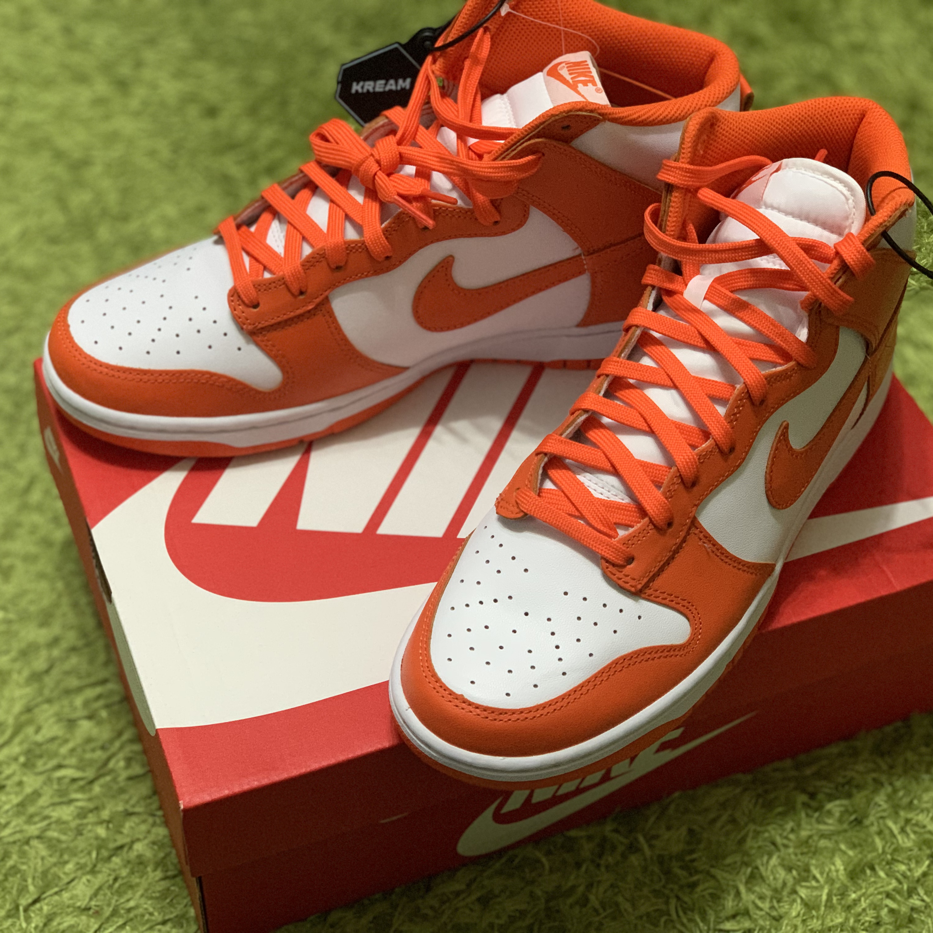 Nike Dunk High Retro Orange Blaze, Nike Dunk High SP Maize & Blue 착용 스타일 - 4