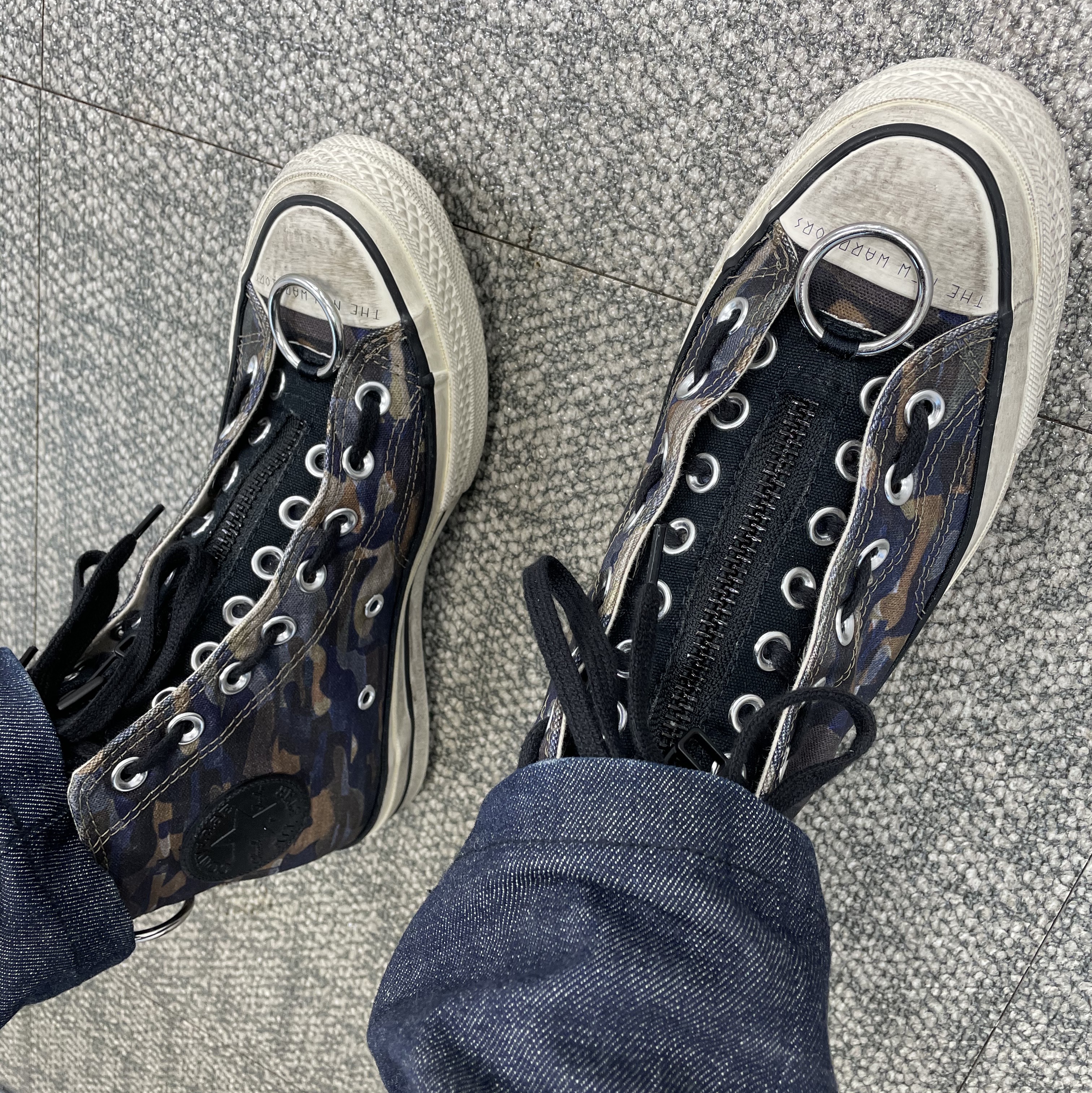 Converse x Undercover Chuck 70 Hi New Warriors Camo 착용 스타일