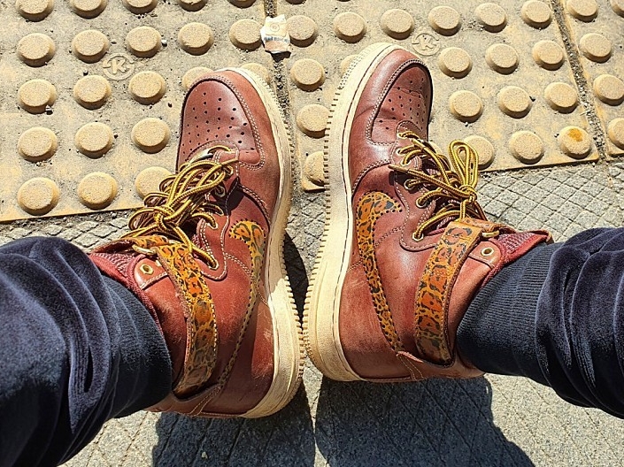 Nike Air Force 1 High Premium Le Work Boot 착용 스타일 - 2