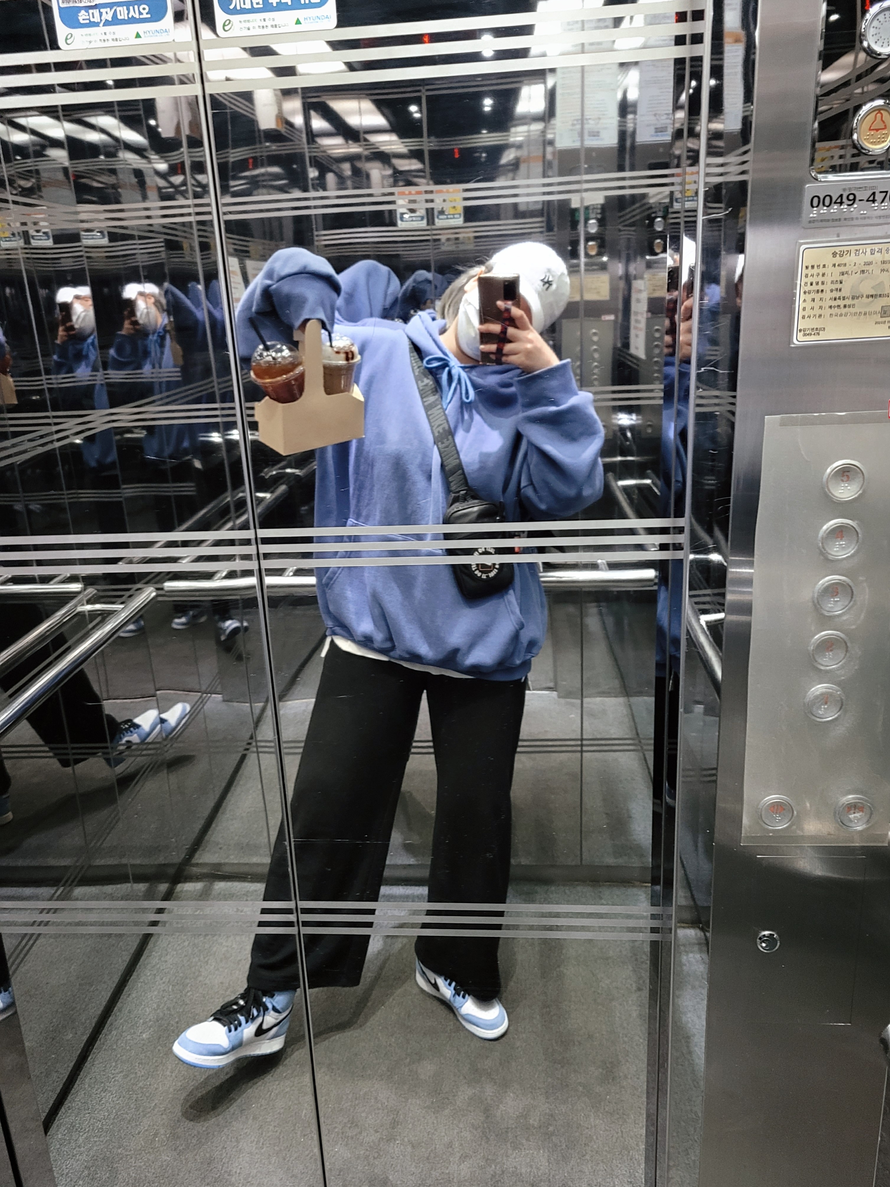 Jordan 1 Retro High OG University Blue, (GS) Jordan 1 Retro High OG University Blue 착용 스타일