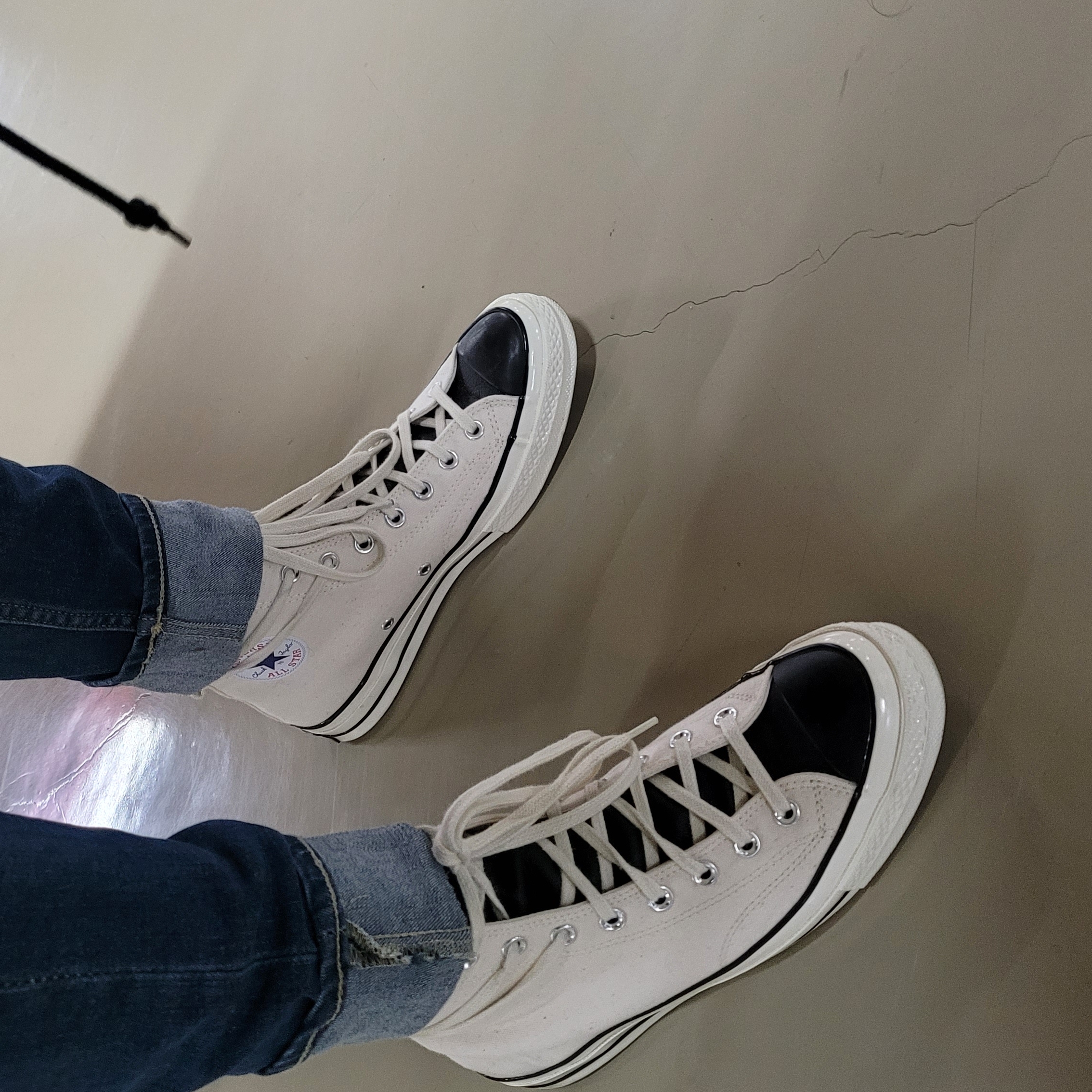 Converse x Fear of God Essentials Chuck 70 Hi Natural 2020 착용 스타일 - 2