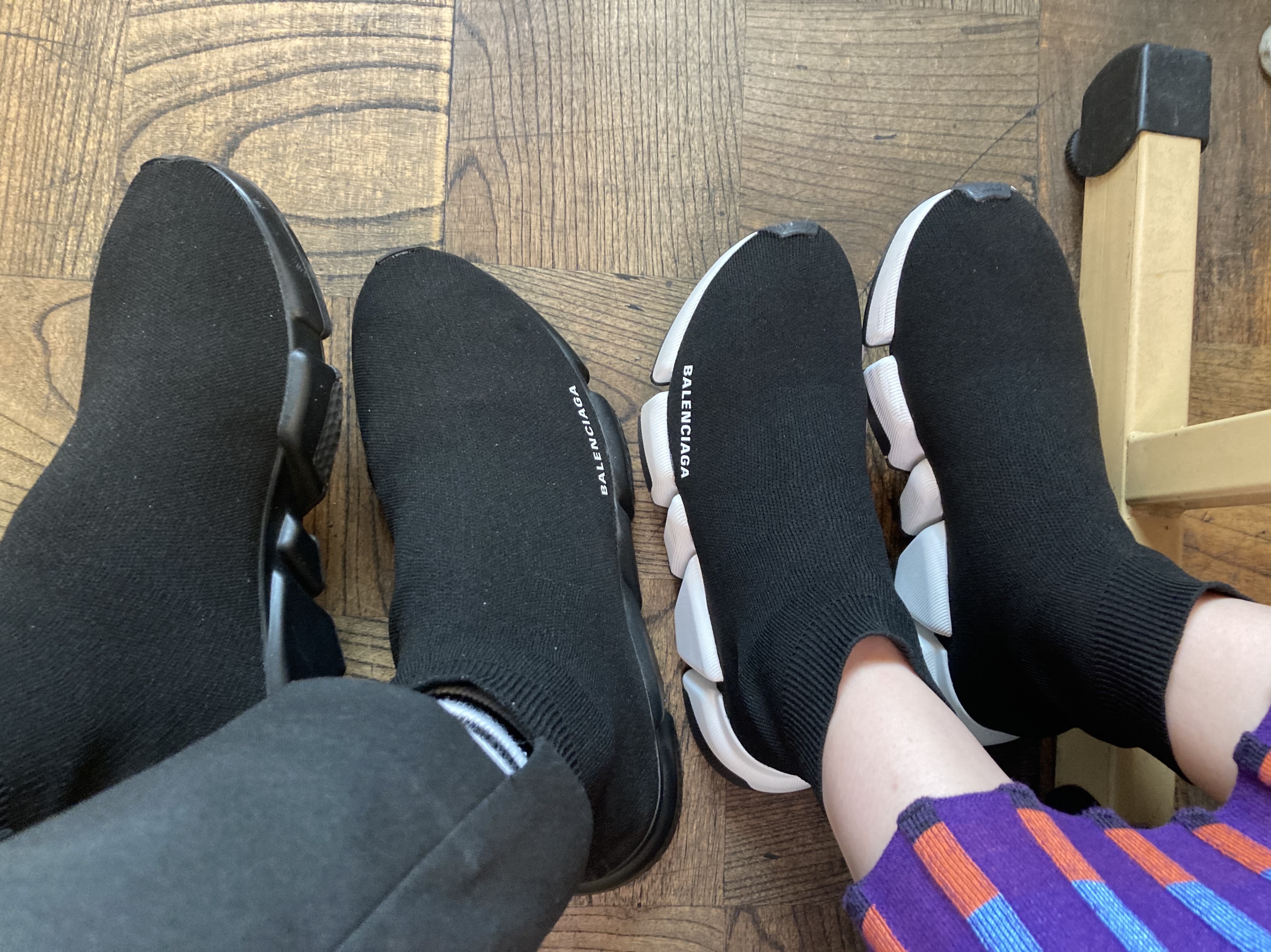 Balenciaga Speed 2.0 Trainer Black Knit White Sole 2020 착용 스타일 - 2