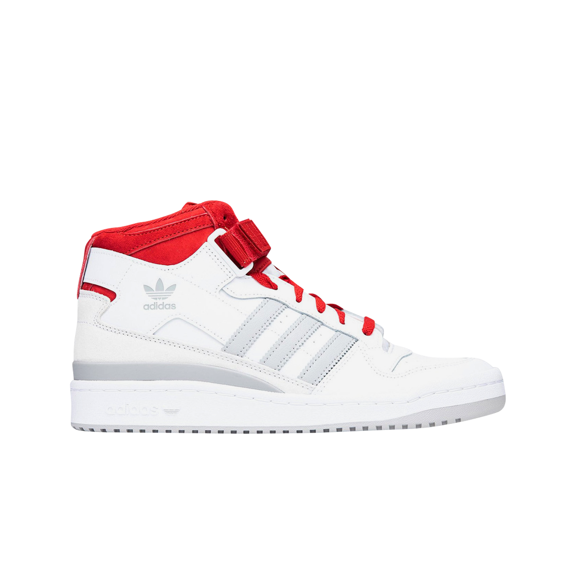 아디다스 포럼 미드 화이트 레드 그레이 (Adidas Forum Mid White Red Grey) - 1