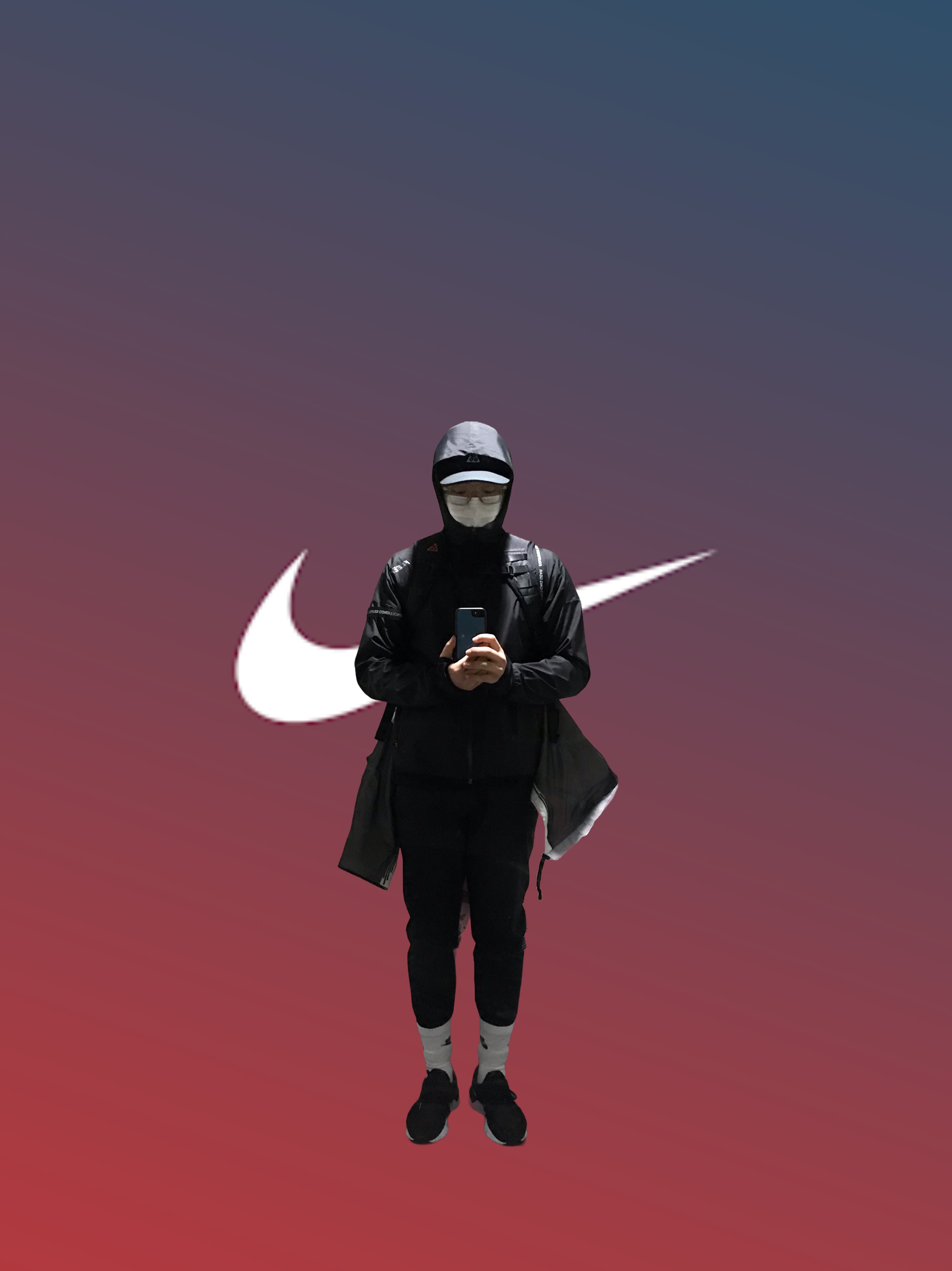 Nike Epic React Flyknit Black Dark Grey 착용 스타일 - 4