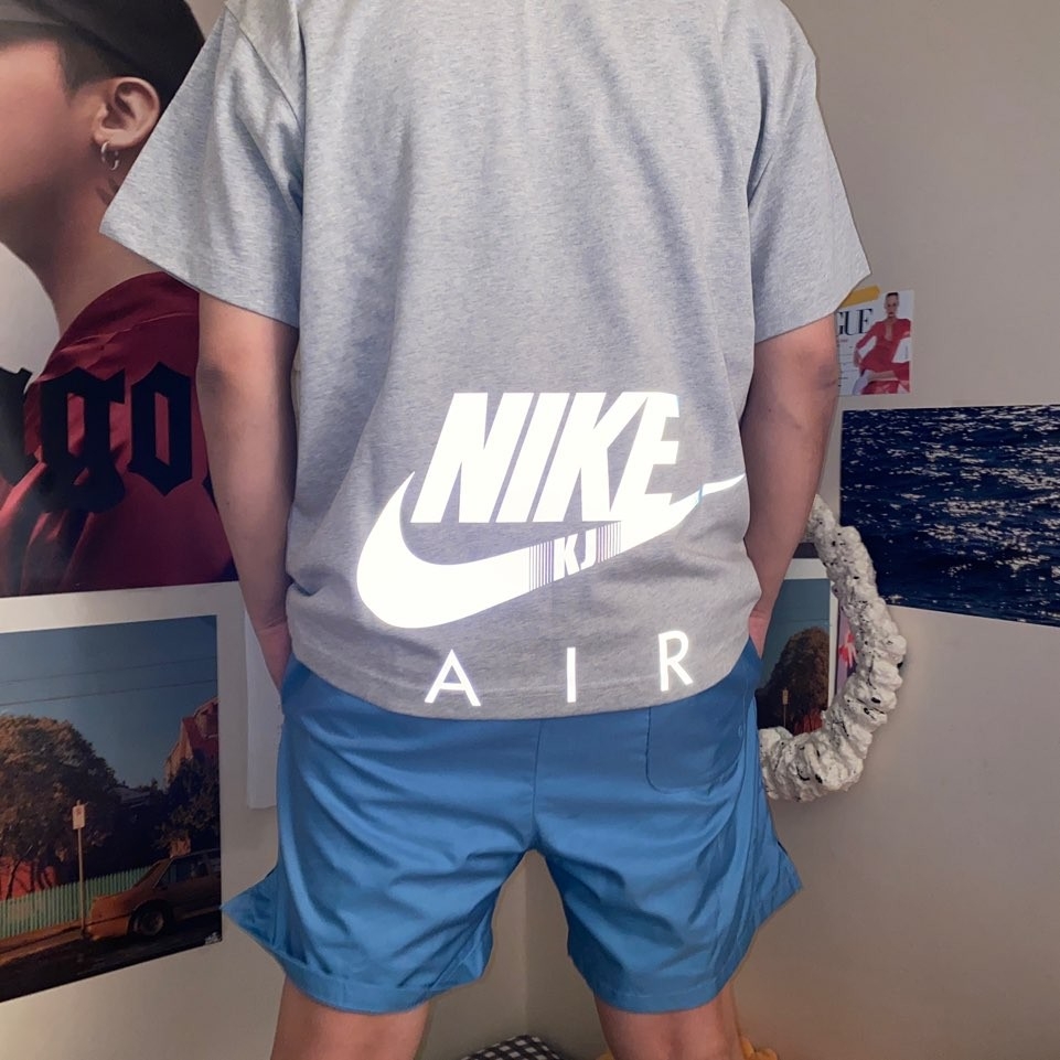 Nike x Kim Jones Oversized T-Shirt Grey Heather - Asia 착용 스타일