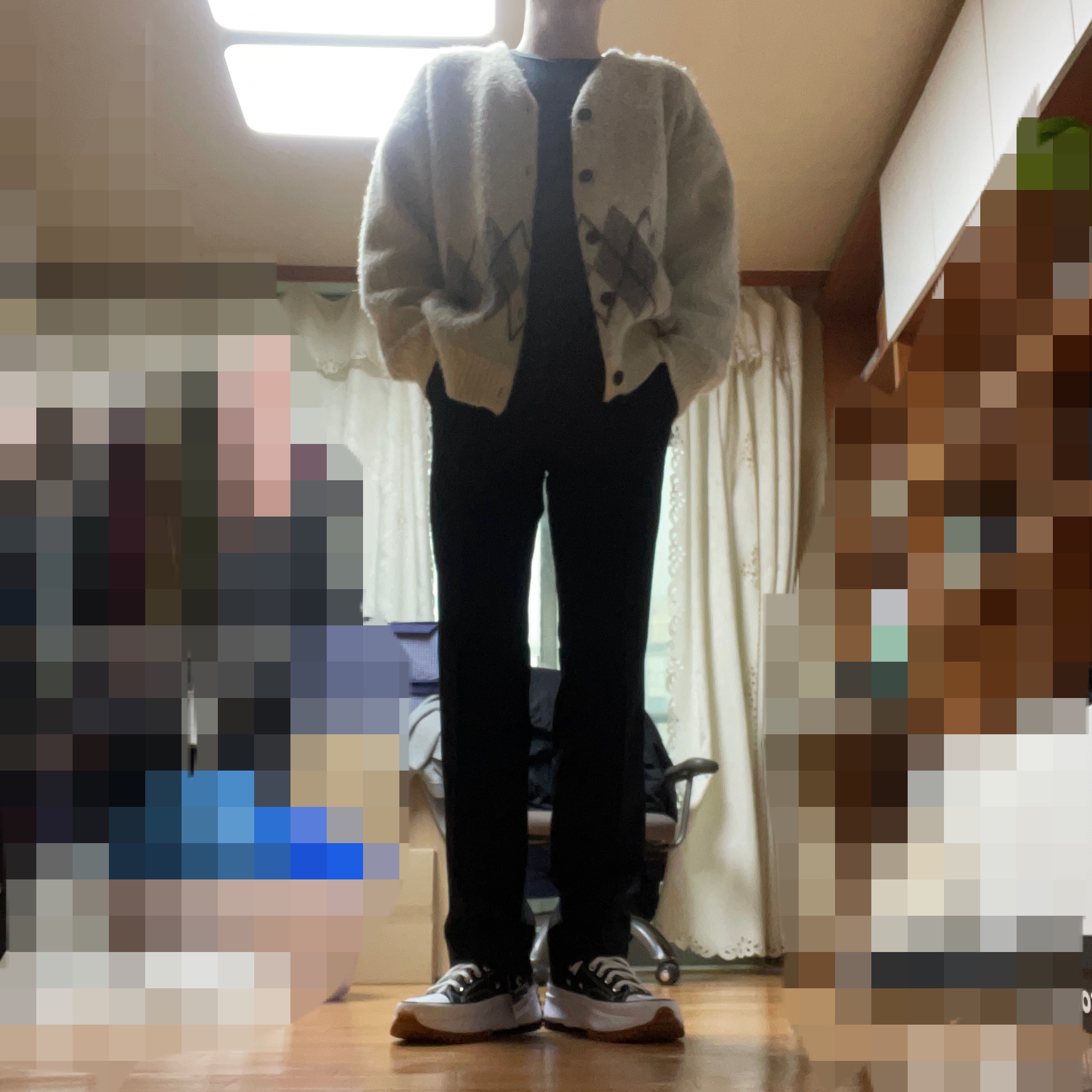 Converse Run Star Hike Hi Black White Gum 착용 스타일