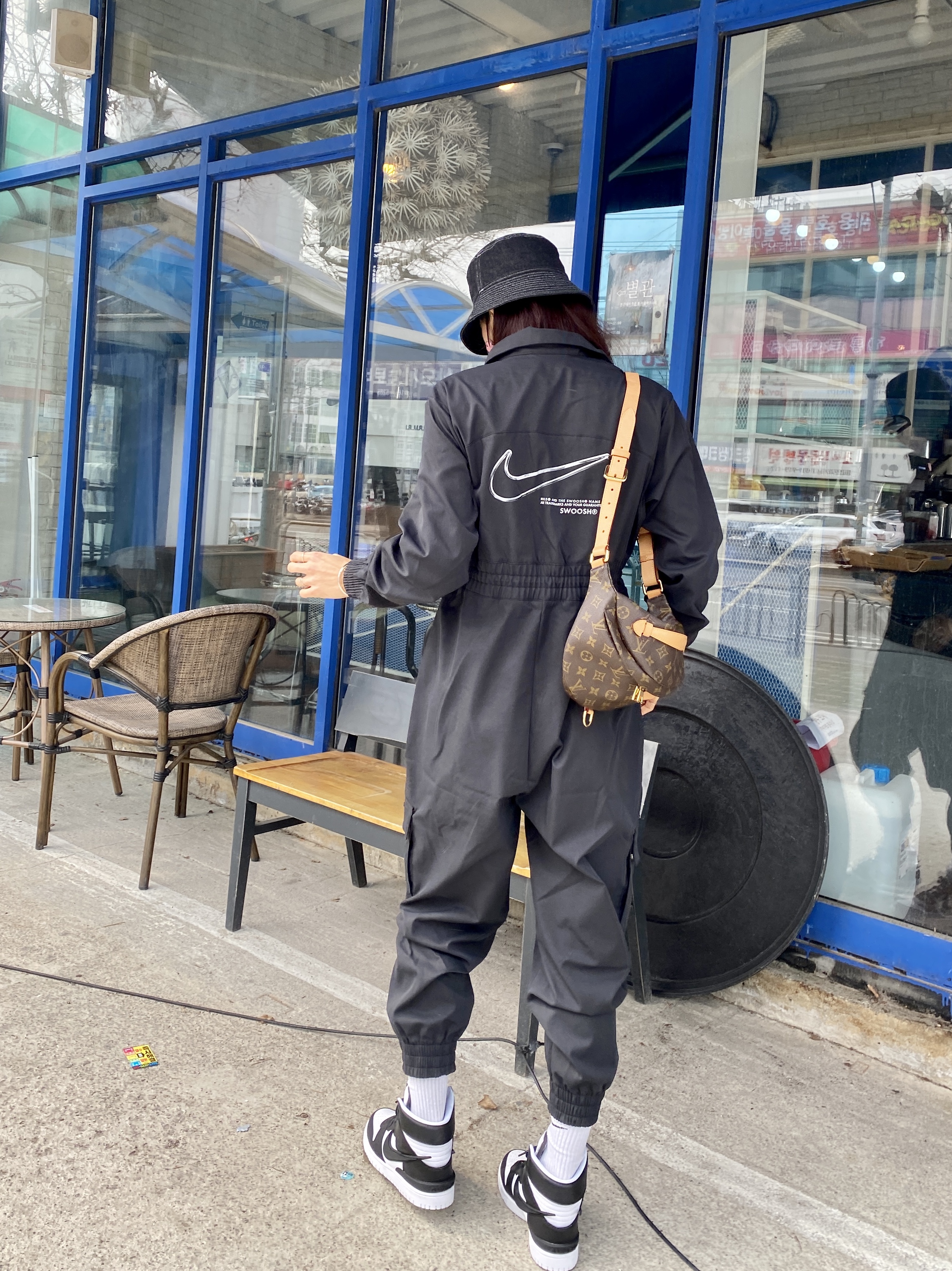 Nike x Ambush Dunk High Black 착용 스타일