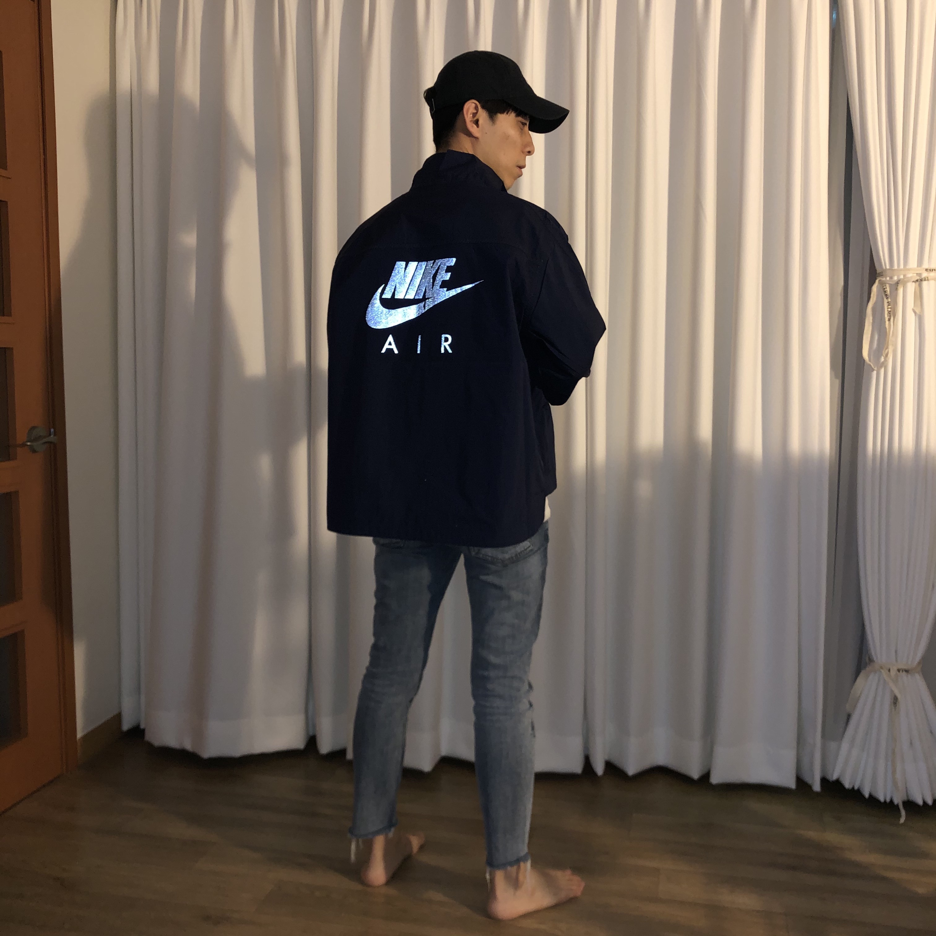 Nike x Kim Jones Reversible Wind Breaker Navy - Asia 착용 스타일