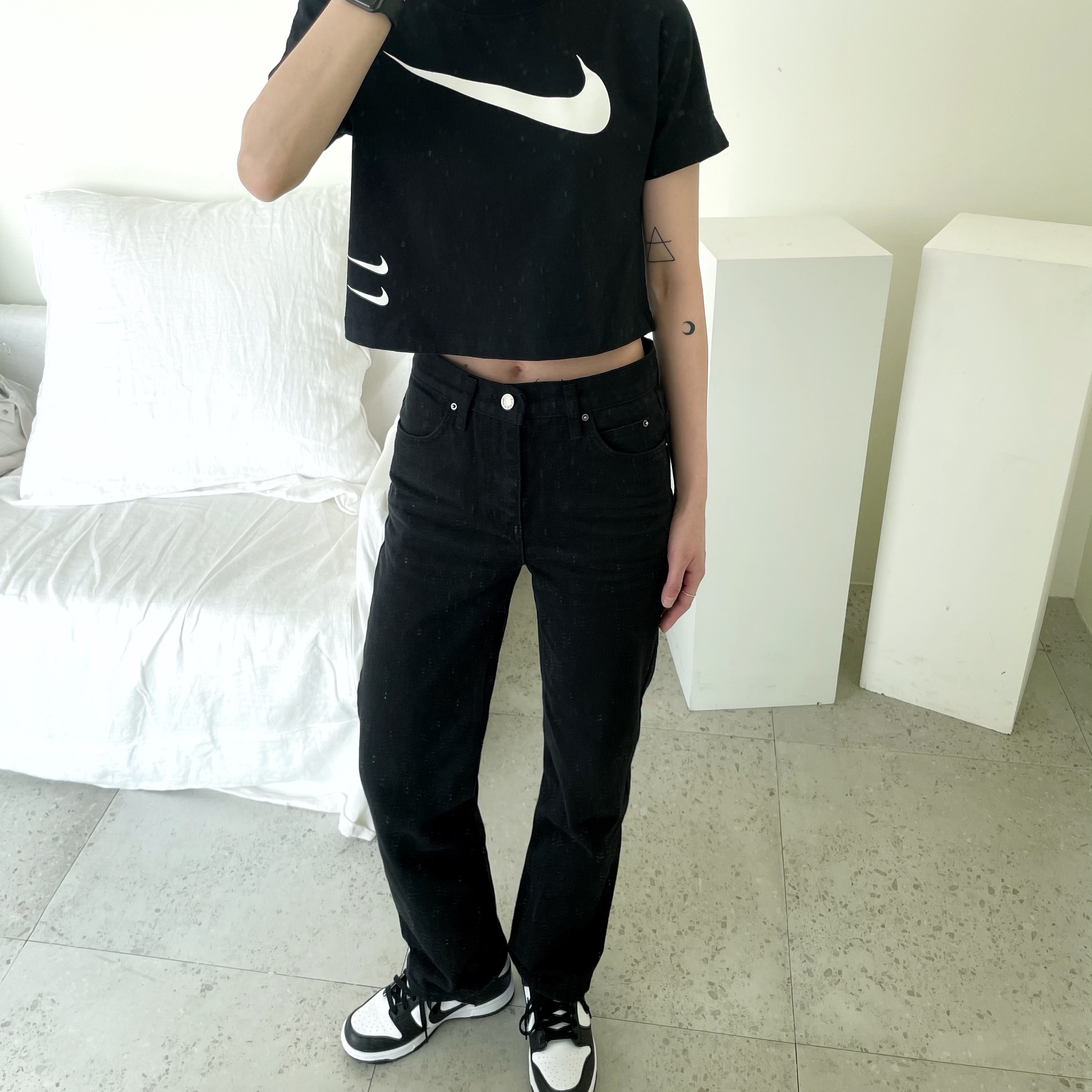 Nike Dunk Low Retro Black 착용 스타일