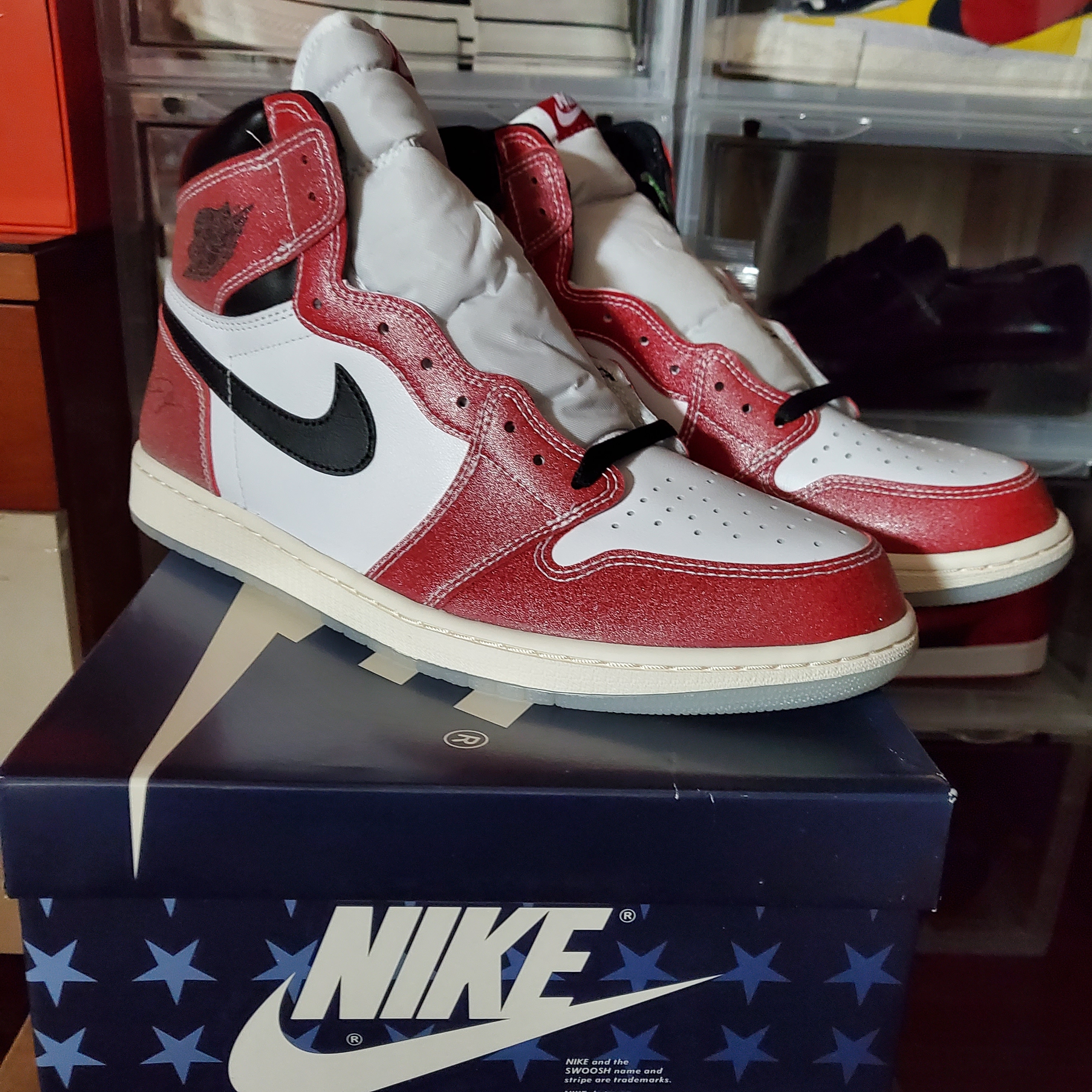 Jordan 1 x Trophy Room Retro High OG SP Chicago 착용 스타일