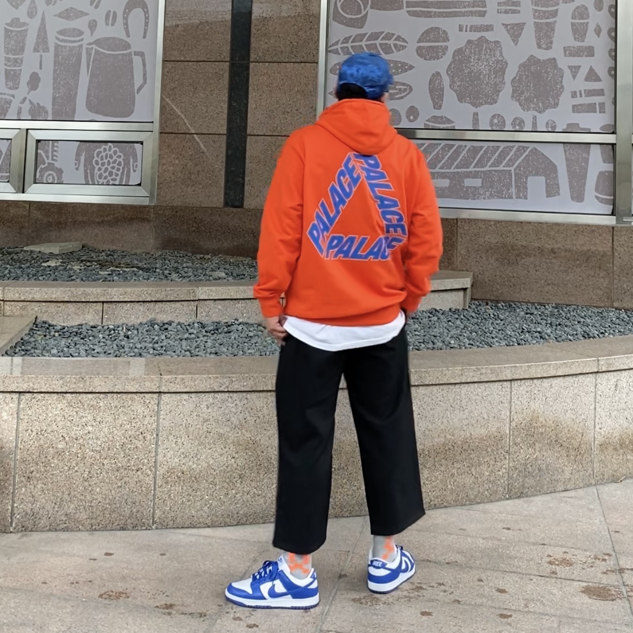 Nike Dunk Low SP Kentucky 2020, Palace P3 Team Hood Dark Orange - 20FW 착용 스타일 - 1