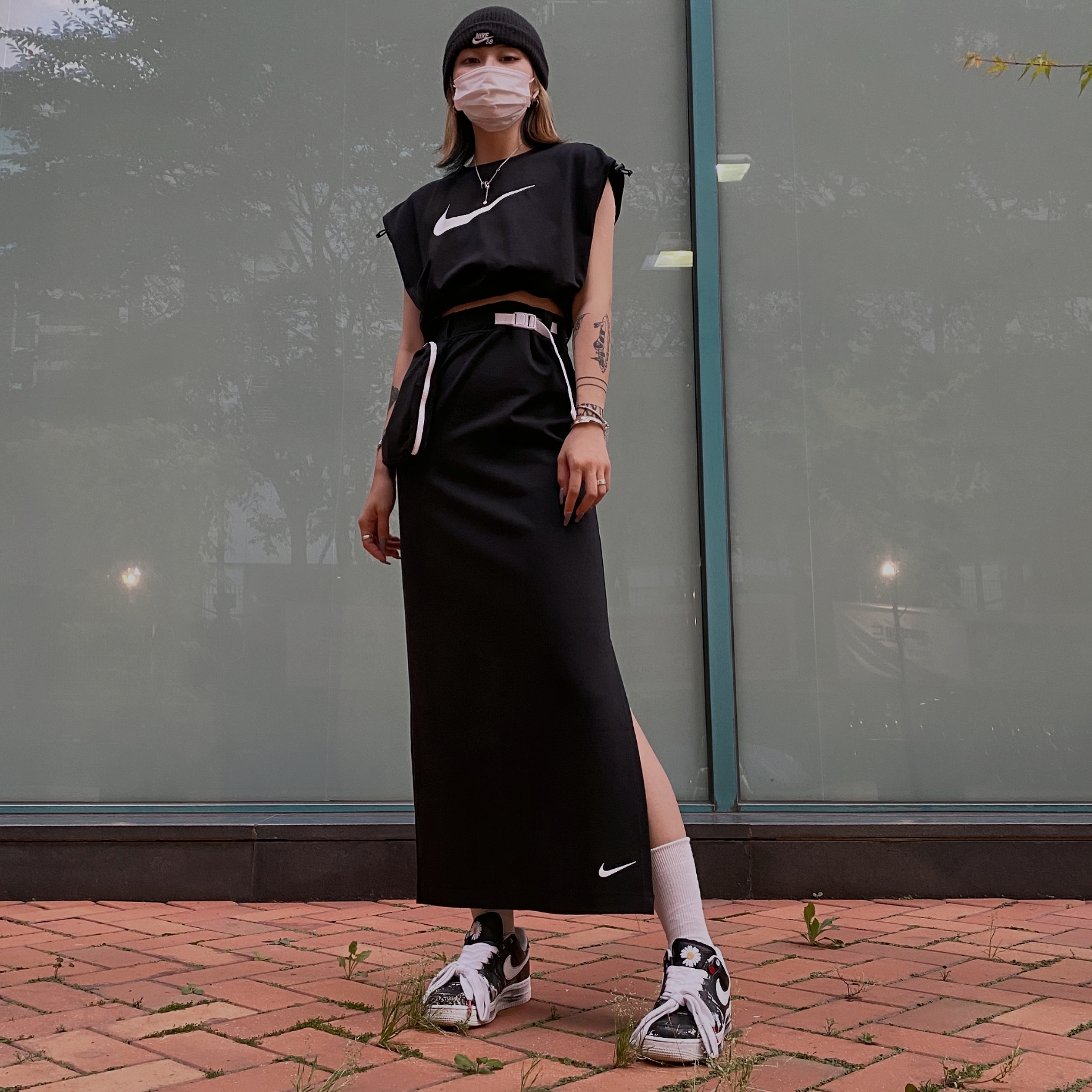 Nike x Peaceminusone Air Force 1 Low Para-Noise 착용 스타일
