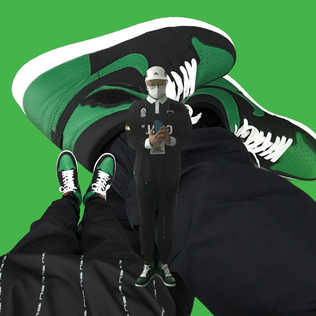 Jordan 1 Retro High OG Pine Green Black 착용 스타일