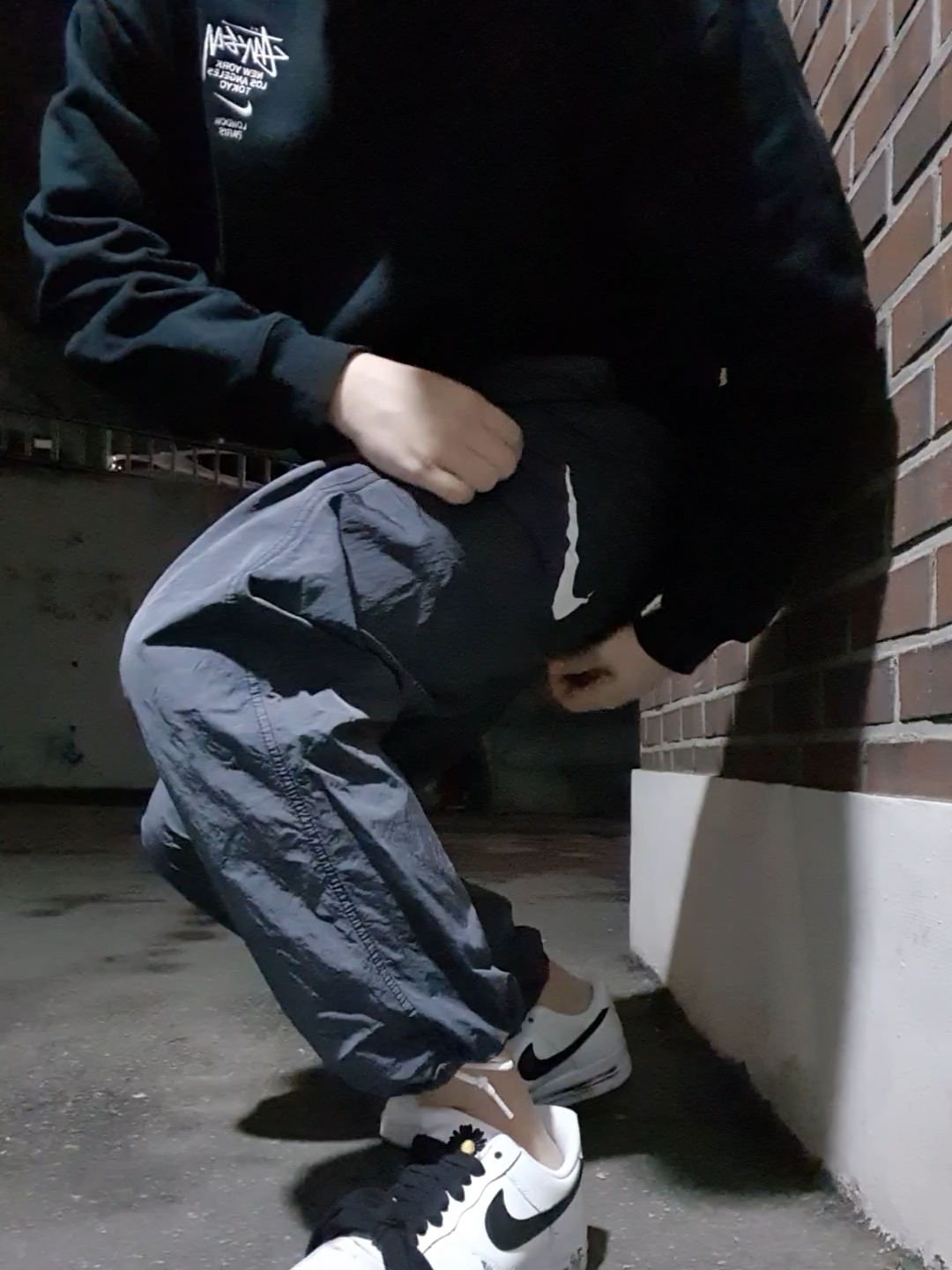 Nike x Stussy NRG ZR Fleece Crewneck Black - US/EU, Nike x Stussy Beach Pants Off Noir 착용 스타일