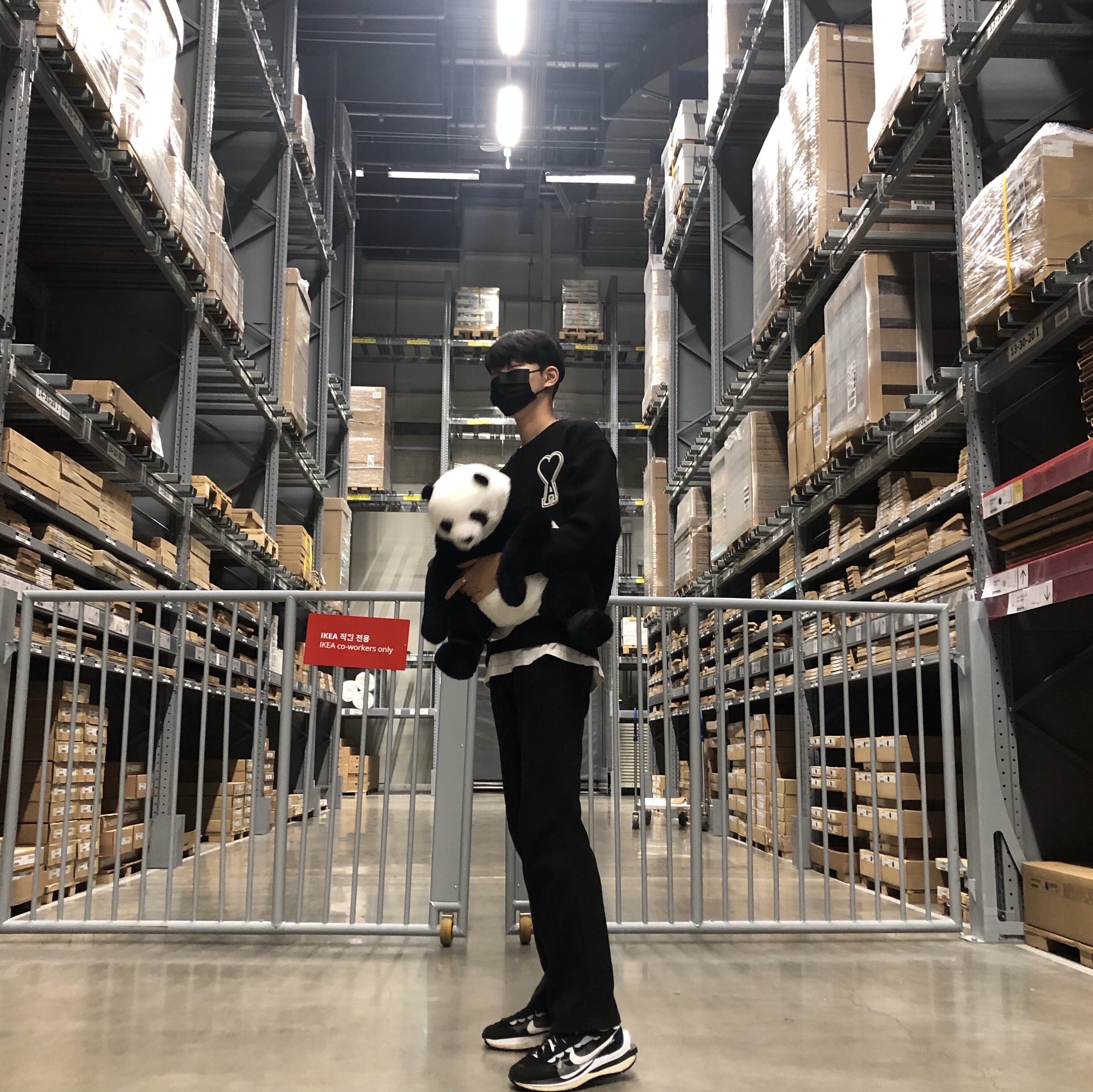 Nike x Sacai VaporWaffle Black White 착용 스타일