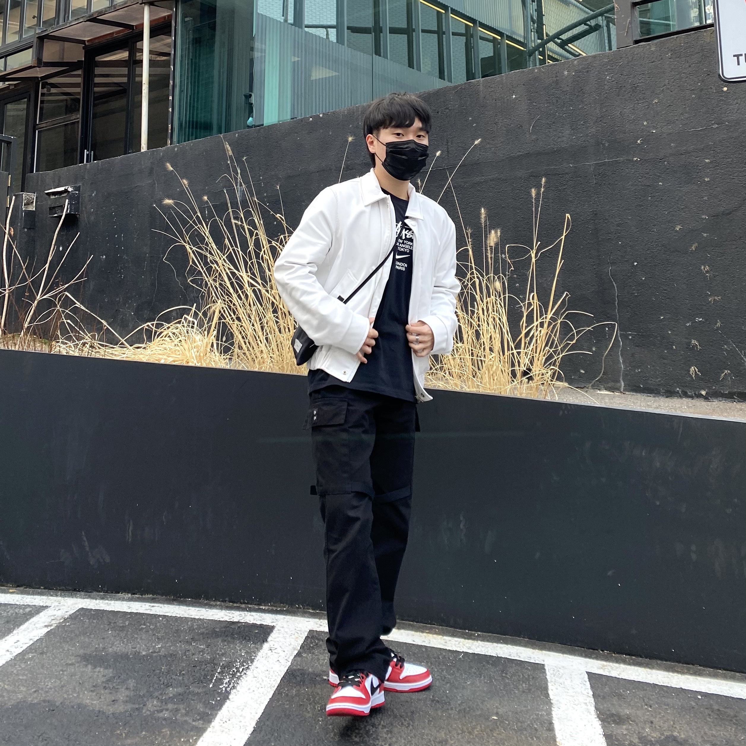 Nike x Stussy WT T-Shirt Black - Asia, Nike SB Dunk Low Pro Chicago 착용 스타일