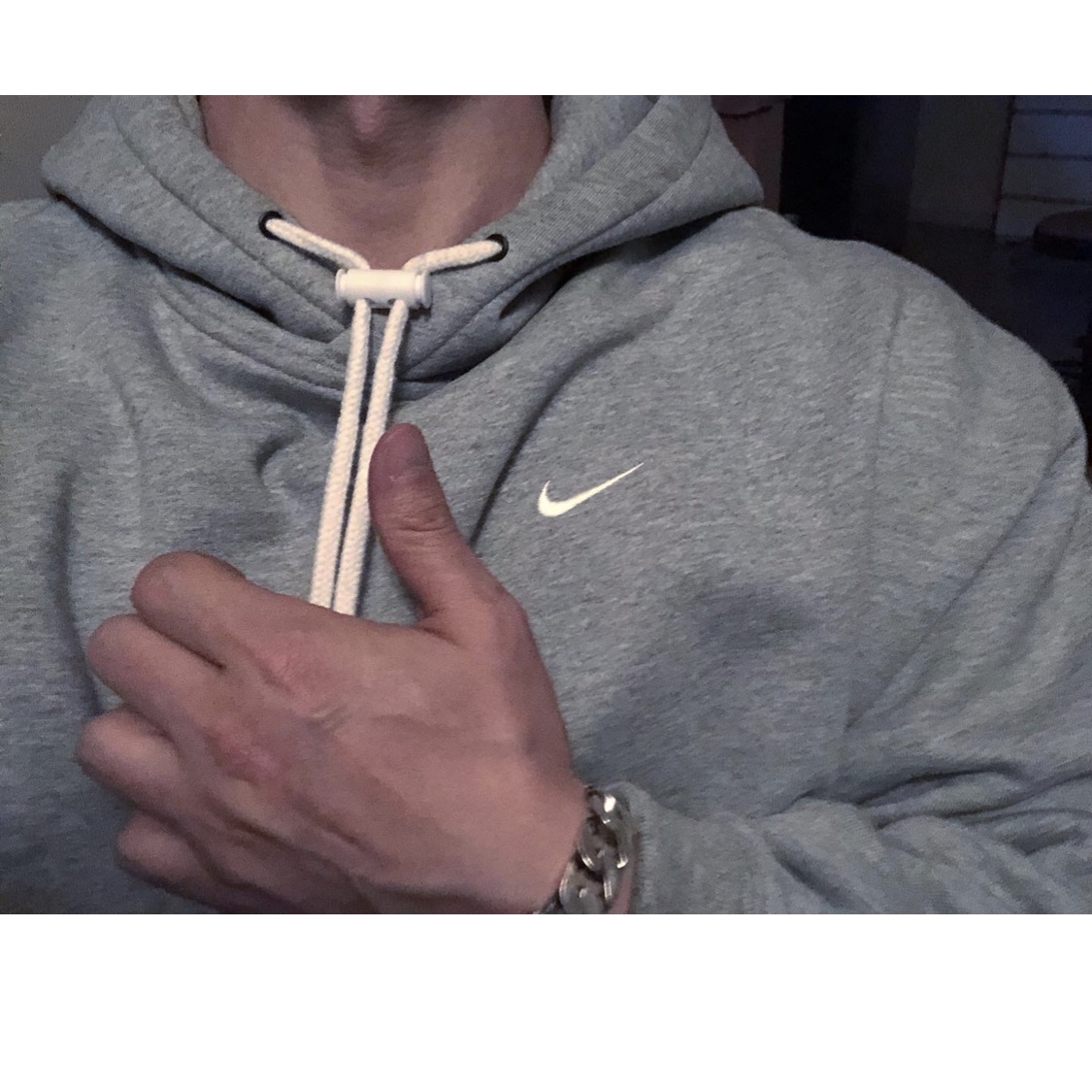Nike NRG Solo Swoosh Fleece Pants Black - US/EU, Nike NRG Solo Swoosh Fleece Hoodie Dark Grey Heather - US/EU 착용 스타일 - 2
