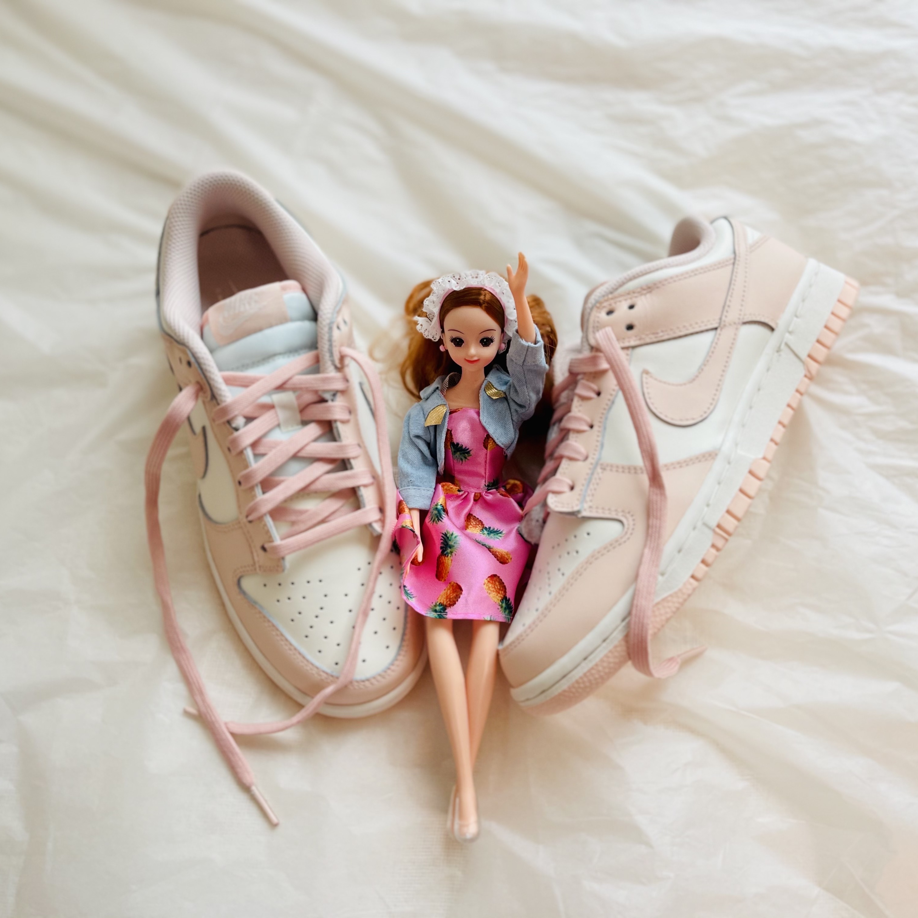 (W) Nike Dunk Low Orange Pearl 착용 스타일
